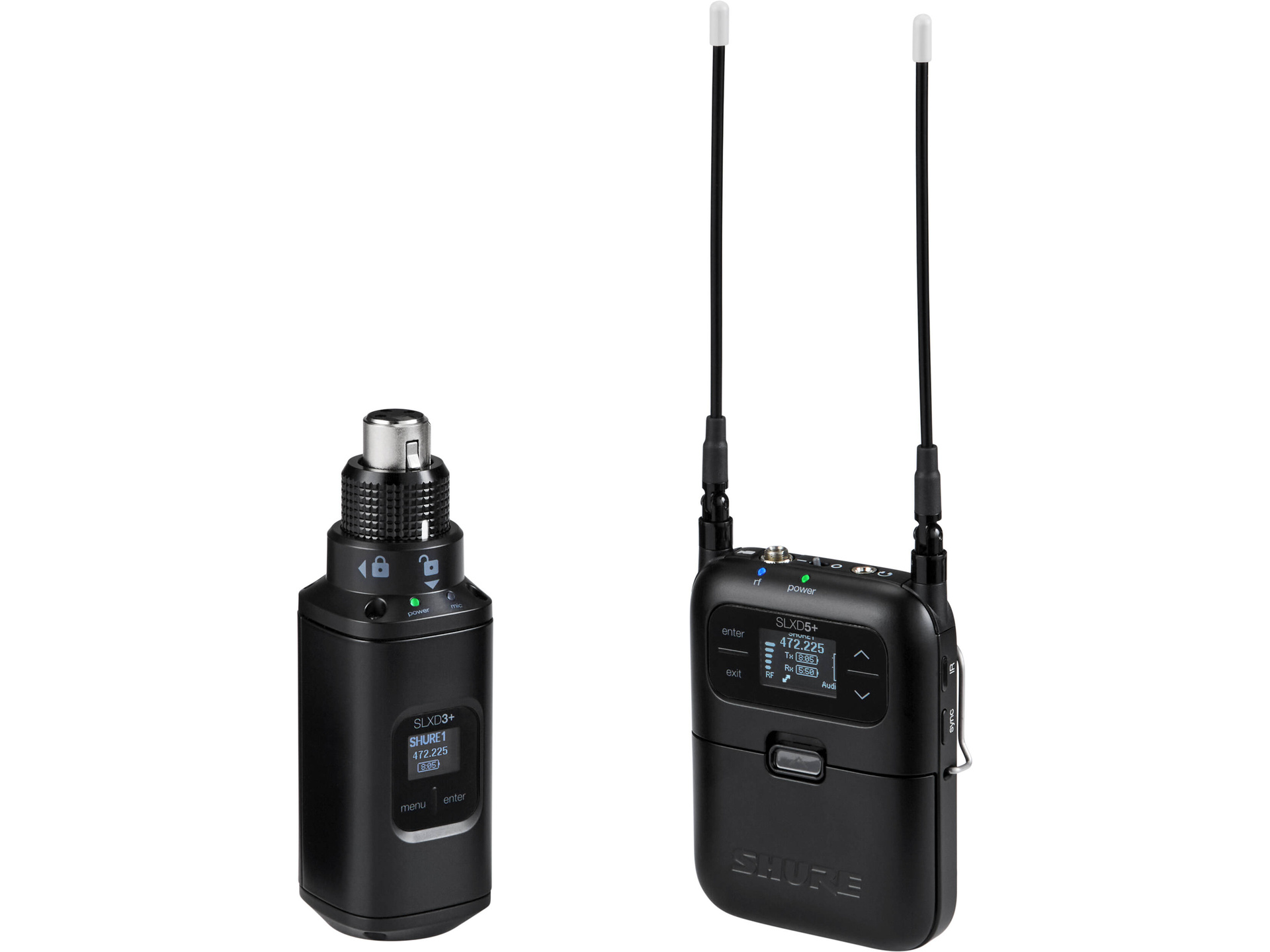 Shure SLXD35+ Digital Camera-Mount Wireless Plug-On Transmitter System (H58: 520-606 MHz)