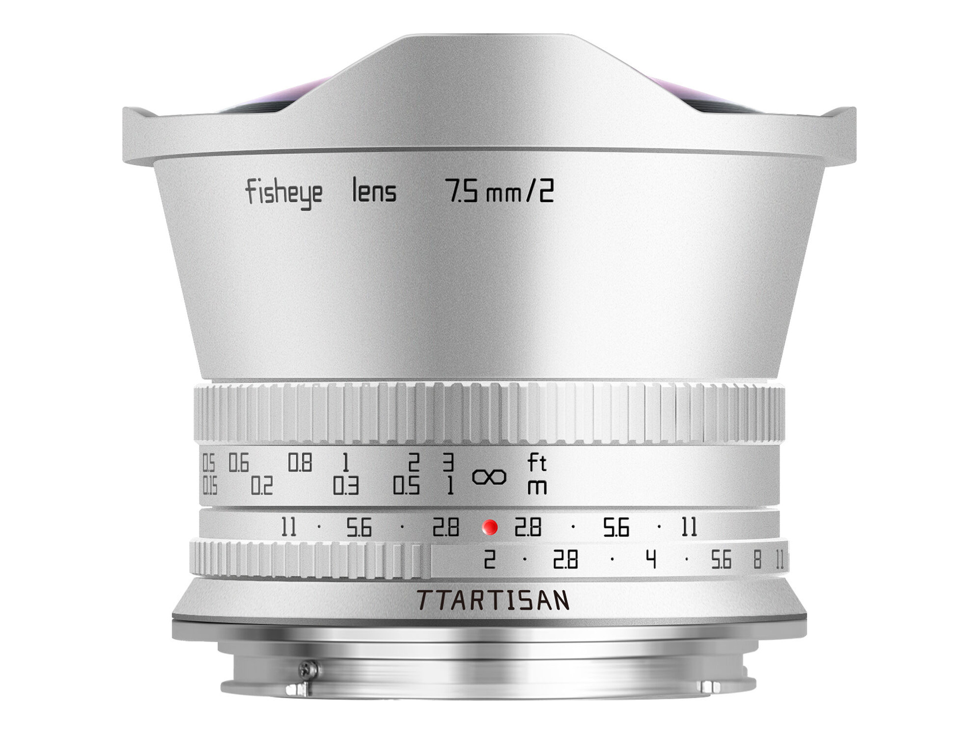TTArtisan 7.5mm f/2 Fisheye Lens (Canon RF, Silver)