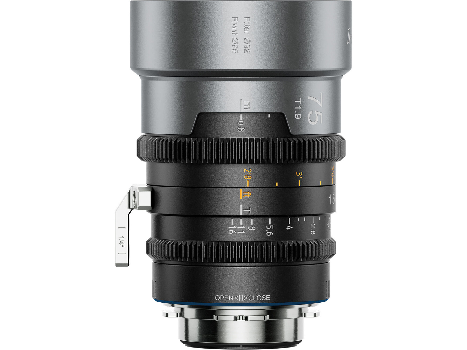 Sirui IronStar 75mm T1.9 Anamorphic 1.5x Lens (ARRI PL/Canon EF, Blue Flare)