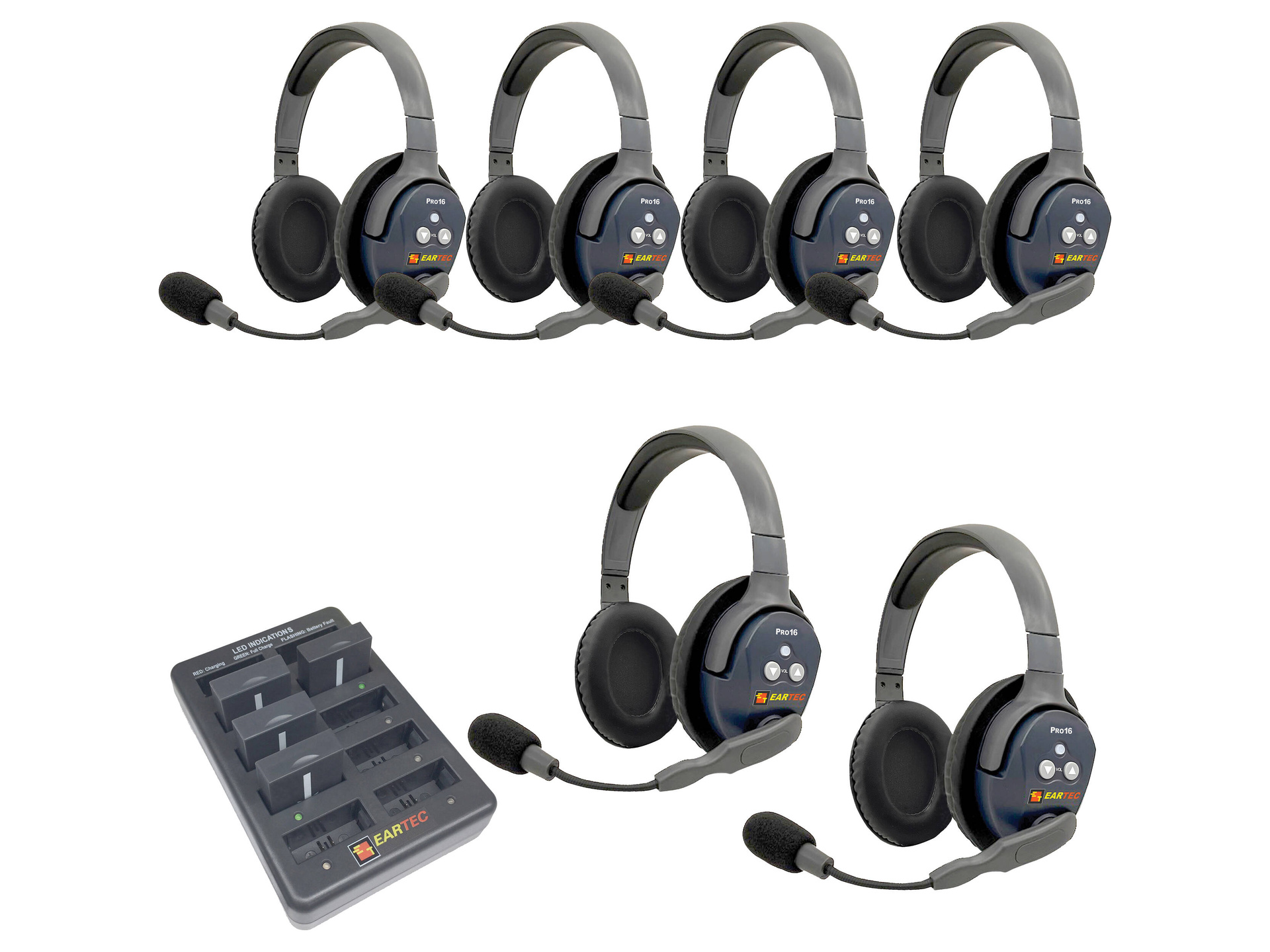 Eartec UltraLITE Pro16 6-Person Dual-Channel Full-Duplex Wireless Intercom System (2.4 GHz)