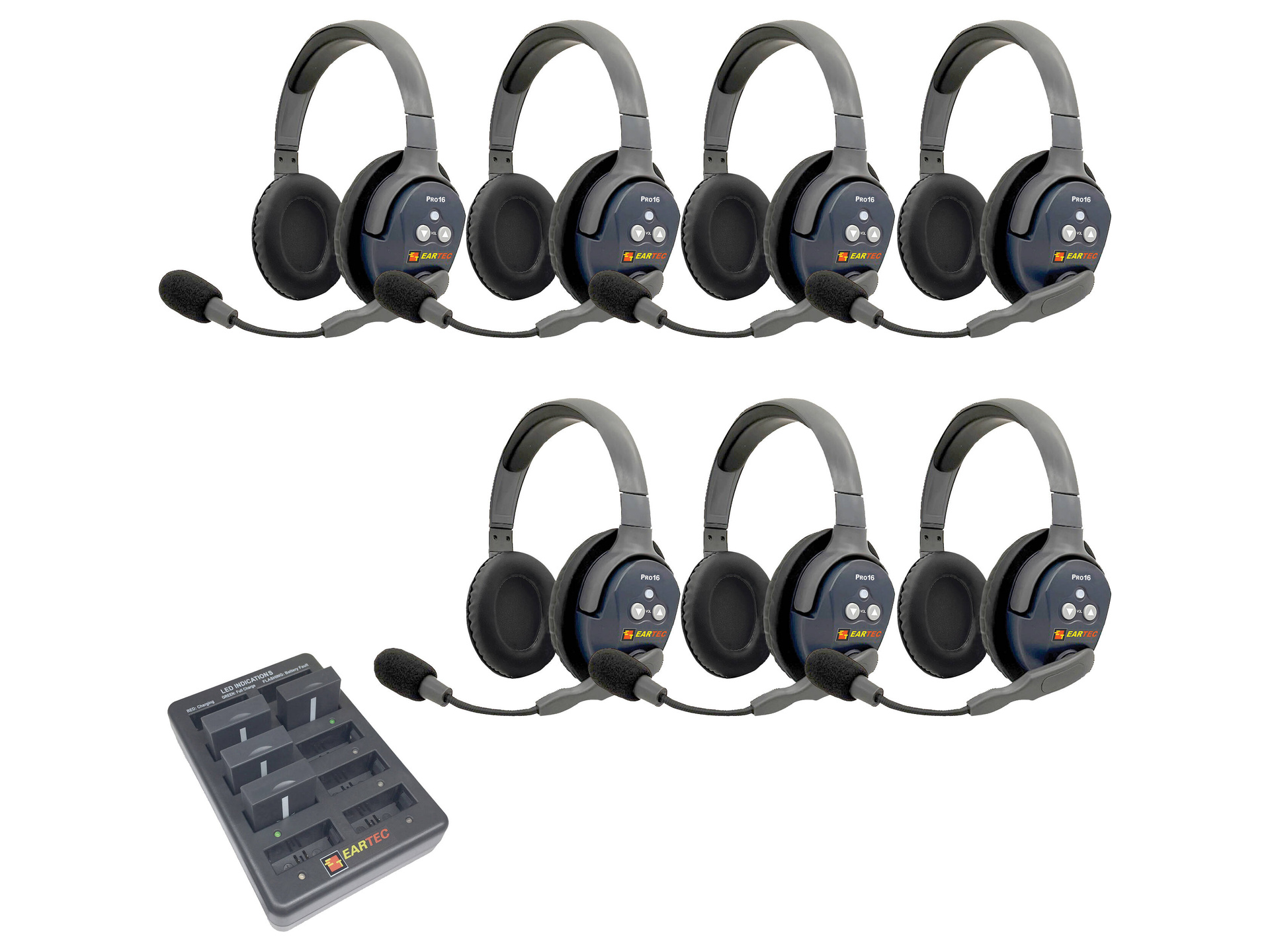Eartec UltraLITE Pro16 7-Person Dual-Channel Full-Duplex Wireless Intercom System (2.4 GHz)