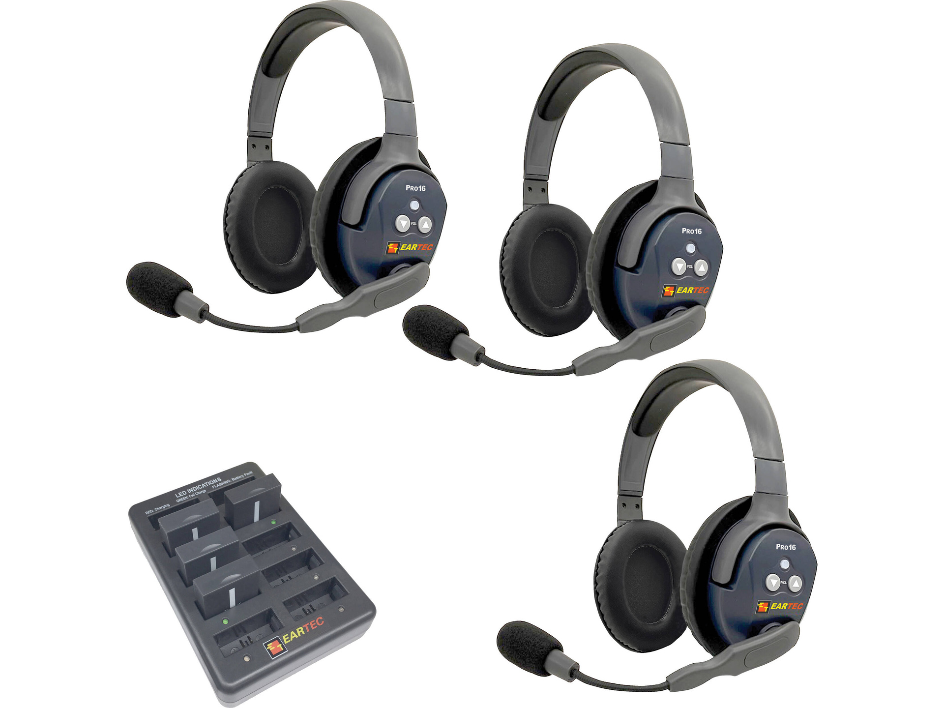 Eartec UltraLITE Pro16 3-Person Dual-Channel Full-Duplex Wireless Intercom System (2.4 GHz)