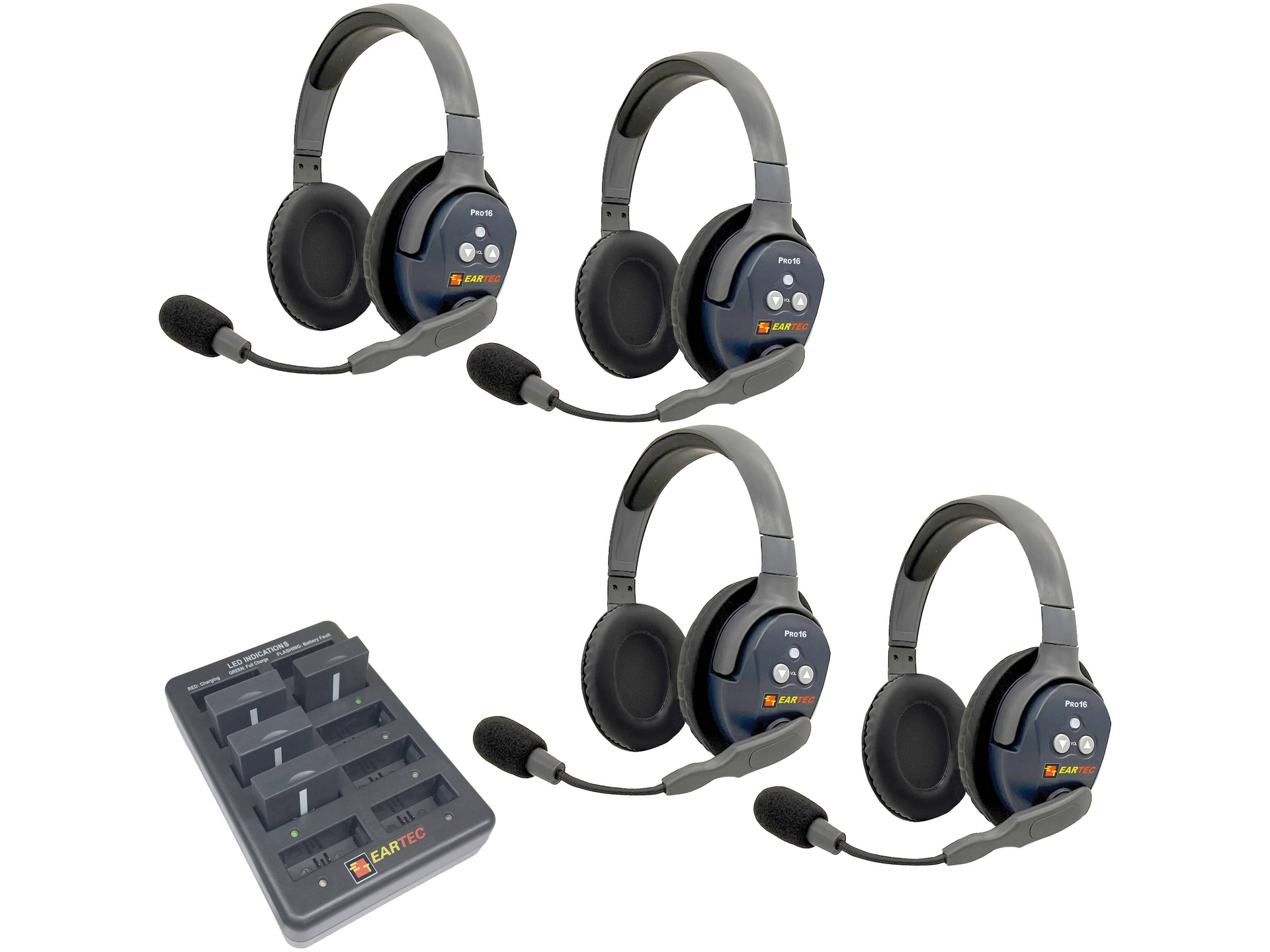 Eartec UltraLITE Pro16 4-Person Dual-Channel Full-Duplex Wireless Intercom System (2.4 GHz)