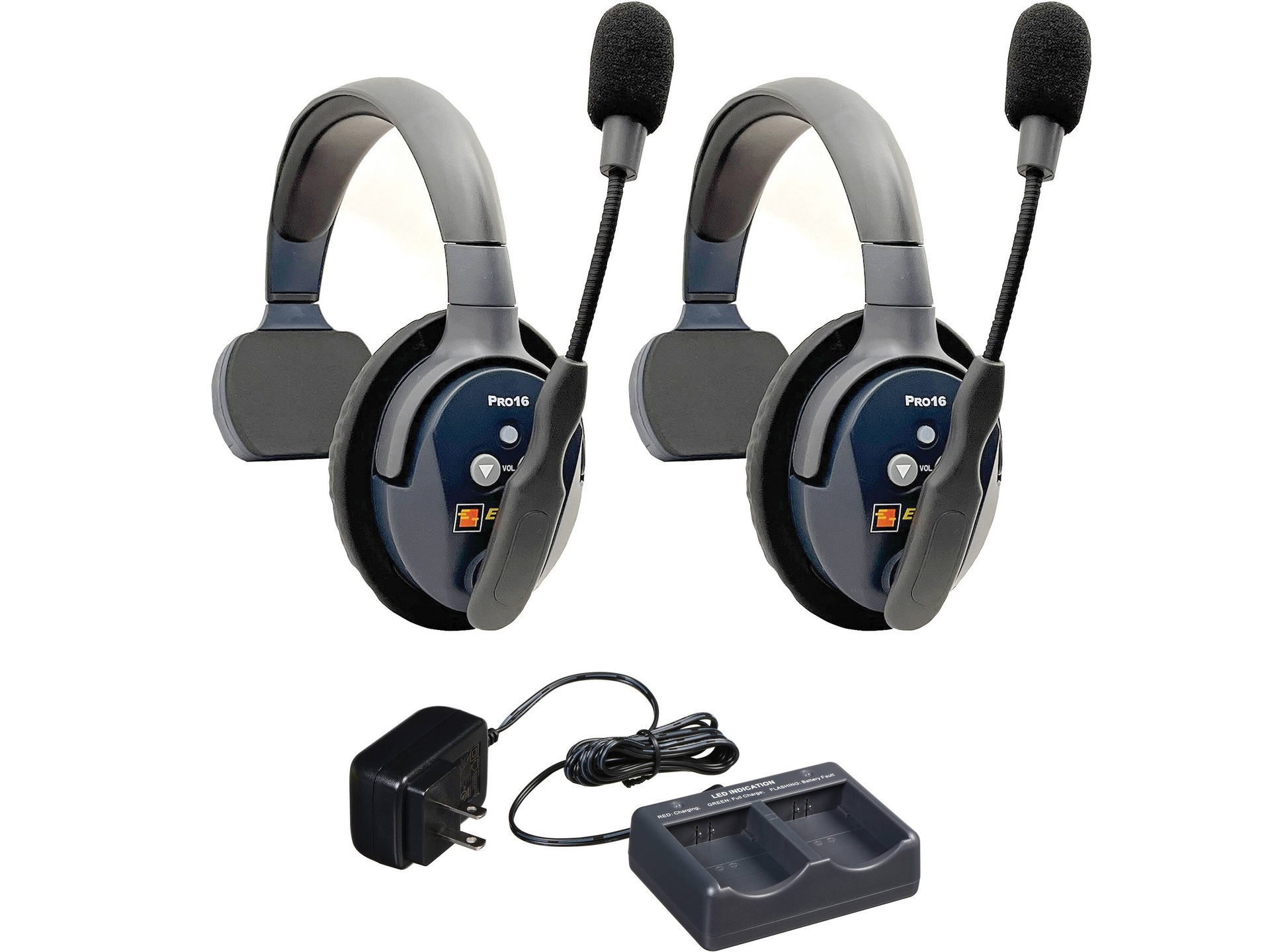 Eartec UltraLITE Pro16 Full-Duplex Wireless Intercom System with 2 Single-Ear Headsets (2.4 GHz)