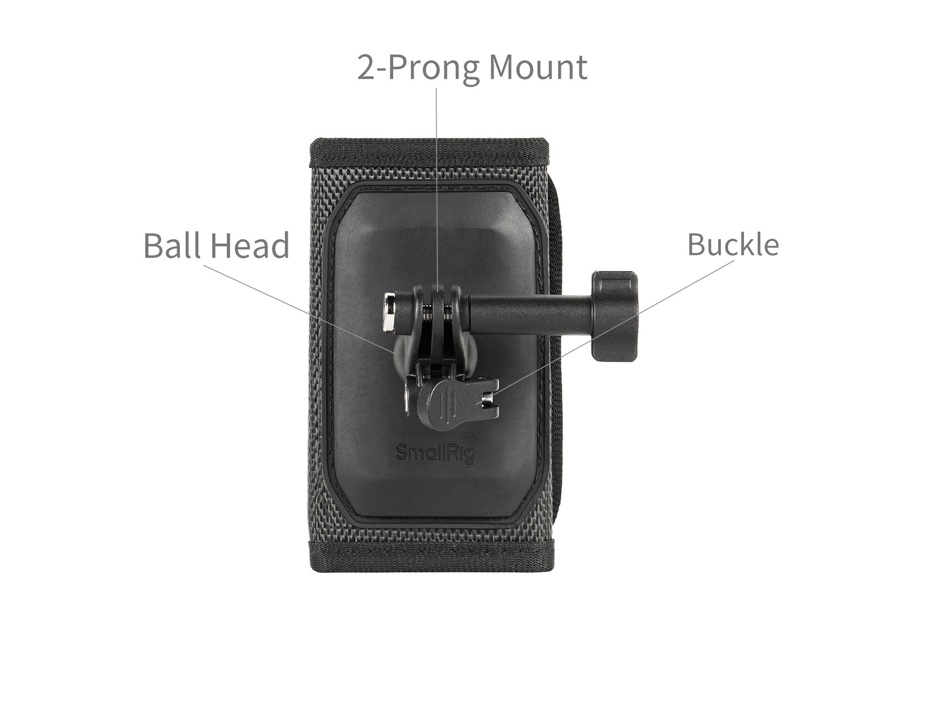 SmallRig 5721 Hook and Loop Backpack Strap Mount for Action Cameras