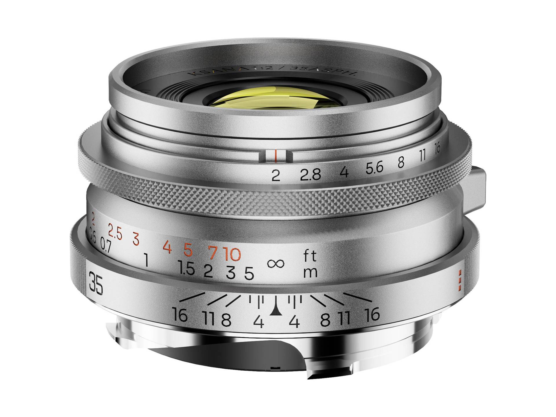 Thypoch Ksana 35mm f/2 ASPH Lens with Lens Hood (Leica M, Silver)