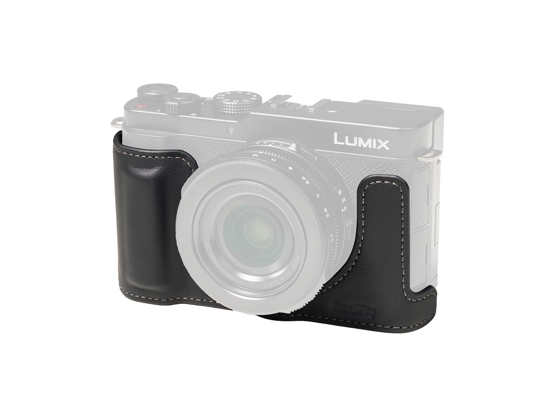 SmallRig 5698 Leather Half Case for Panasonic LUMIX L10 (Black)