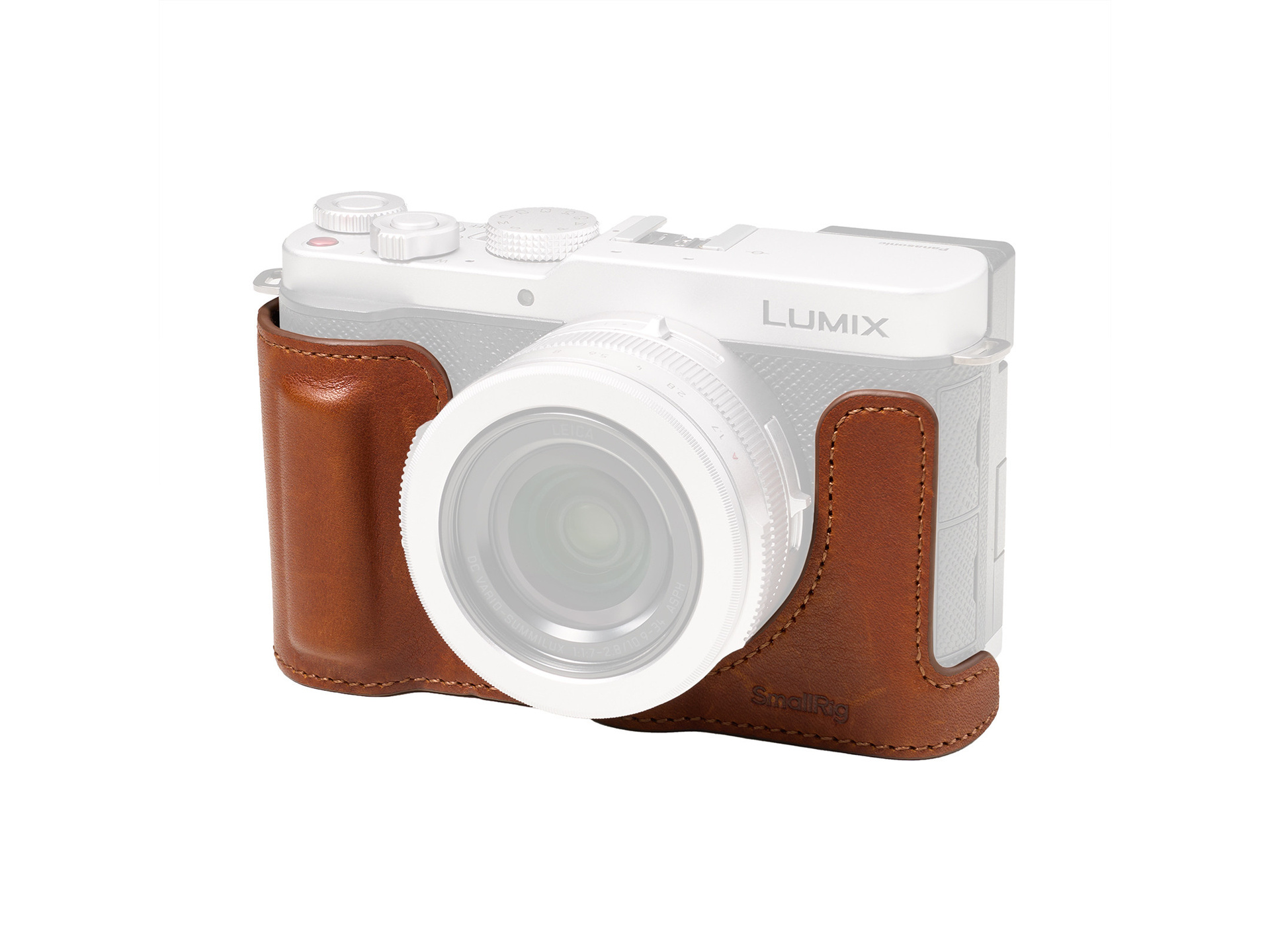 SmallRig 5699 Leather Half Case for Panasonic LUMIX L10 (Brown)