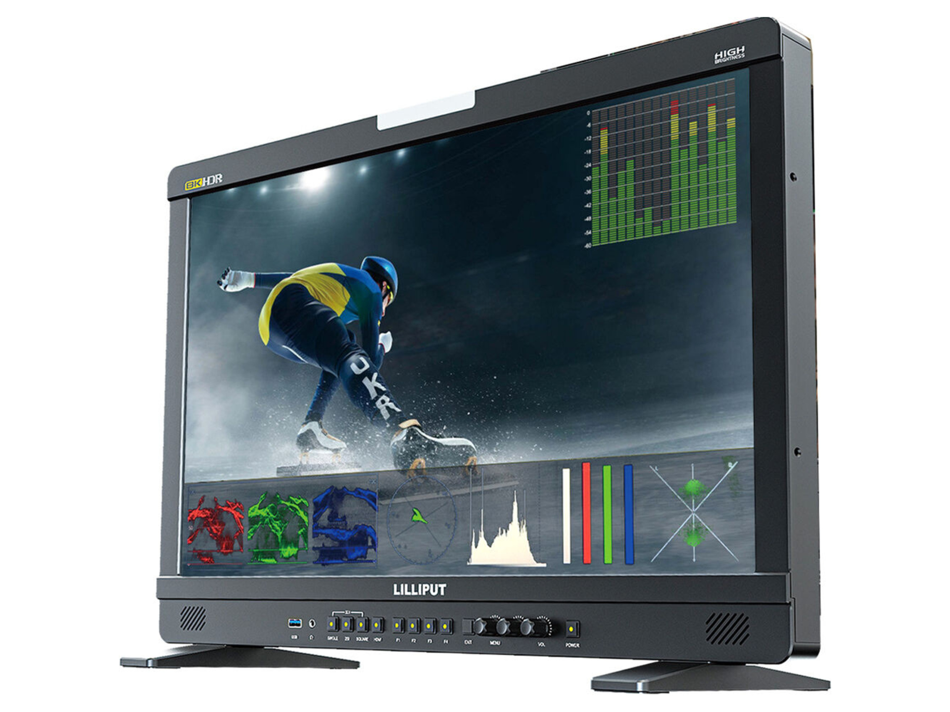 Lilliput UQ23 23.8" 12G-SDI/HDMI High-Brightness Broadcast Studio Monitor with Carry Case (V-Mount)