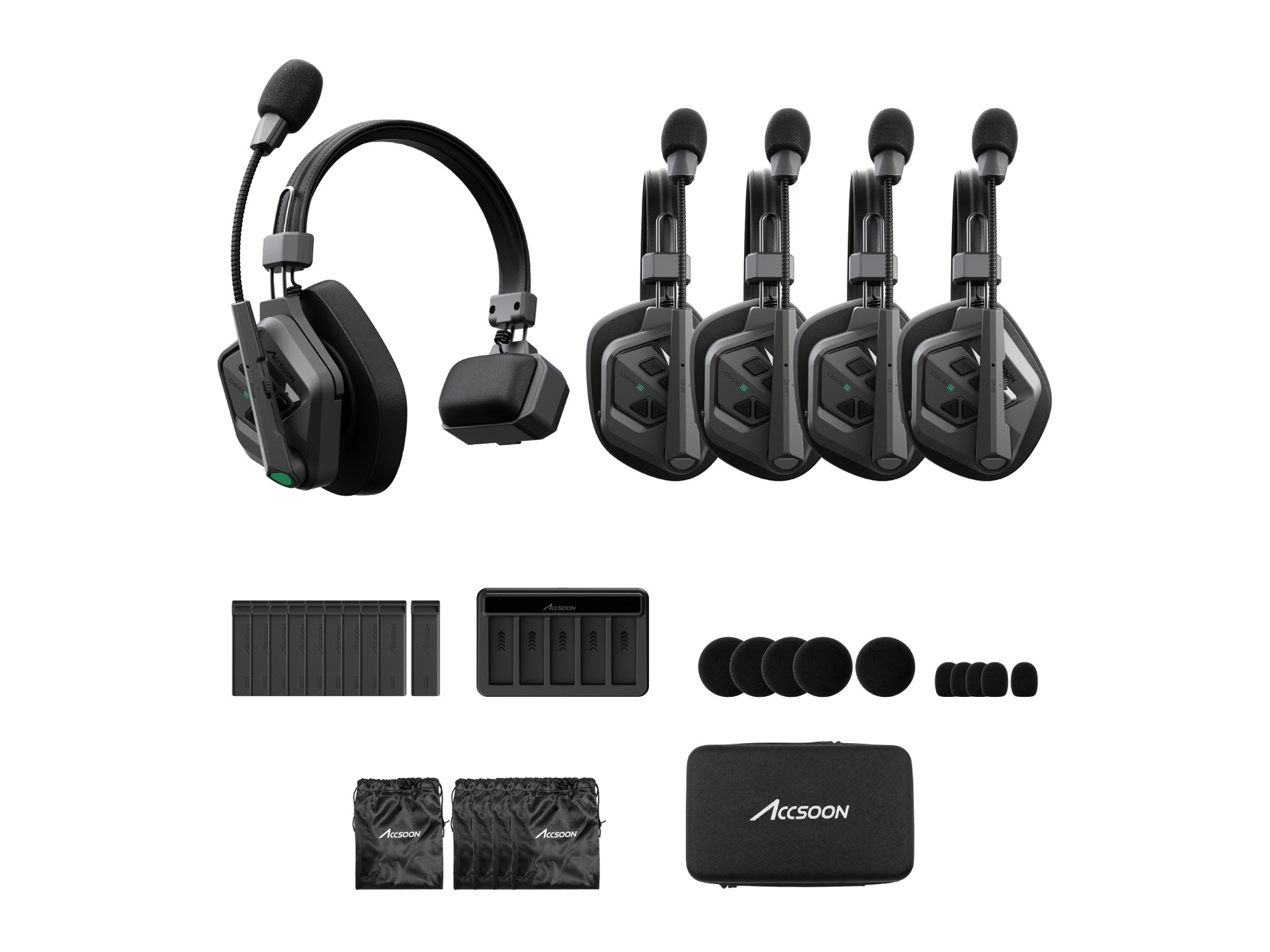 Accsoon CoMo II Long Range Full-Duplex Wireless DECT Intercom System (1H4R)
