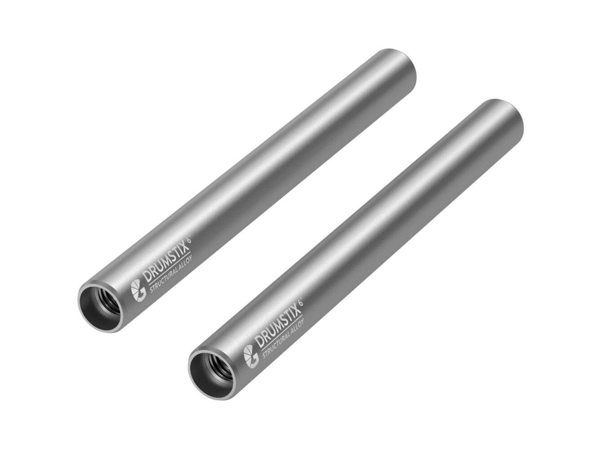 Bright Tangerine Drumstix Structural Alloy Threaded 15mm Rods (Pair, 15.2cm)