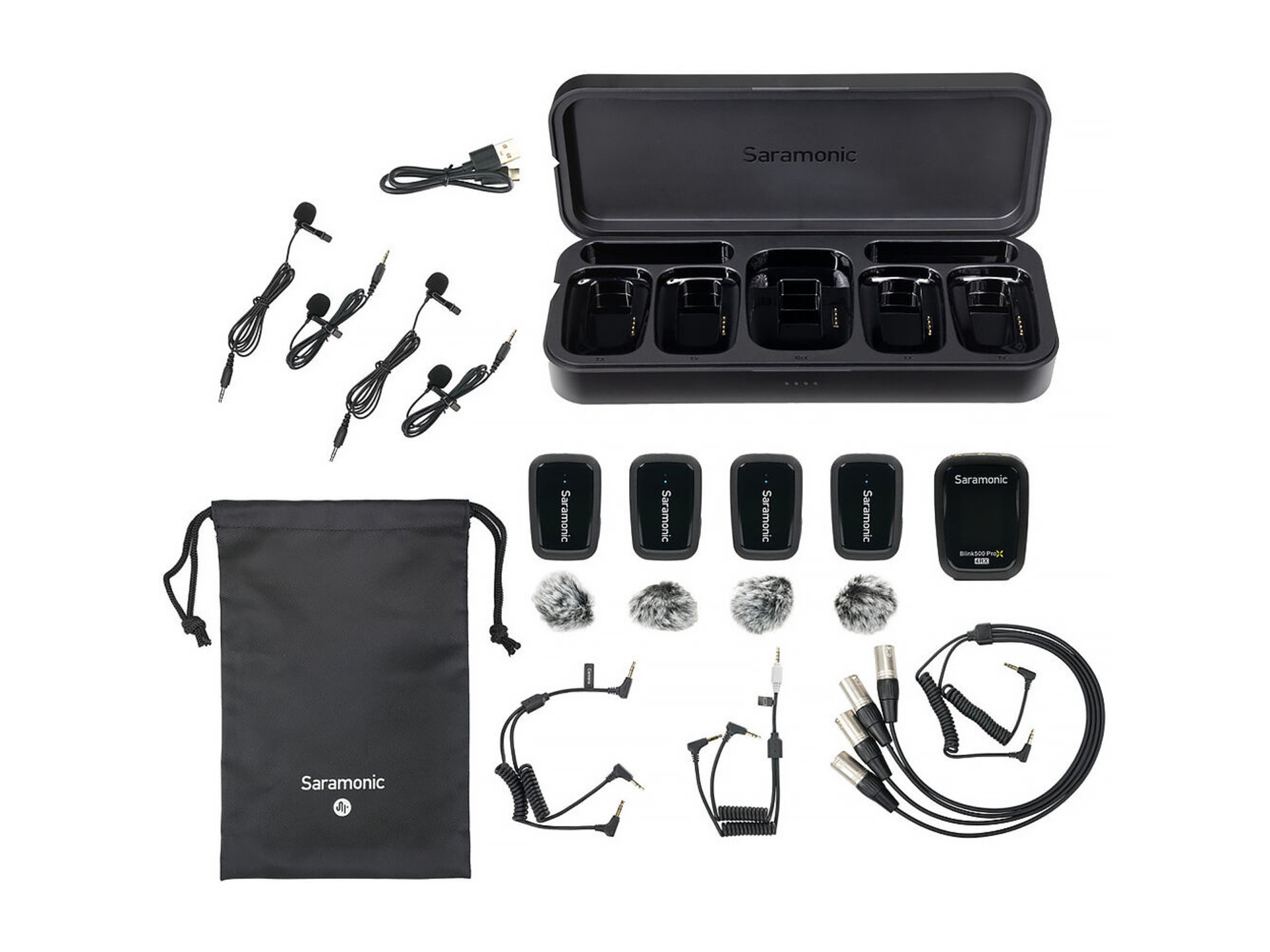 Saramonic Blink 500 ProX B8 4-Person Digital Camera-Mount Wireless Microphone System (2.4 GHz)