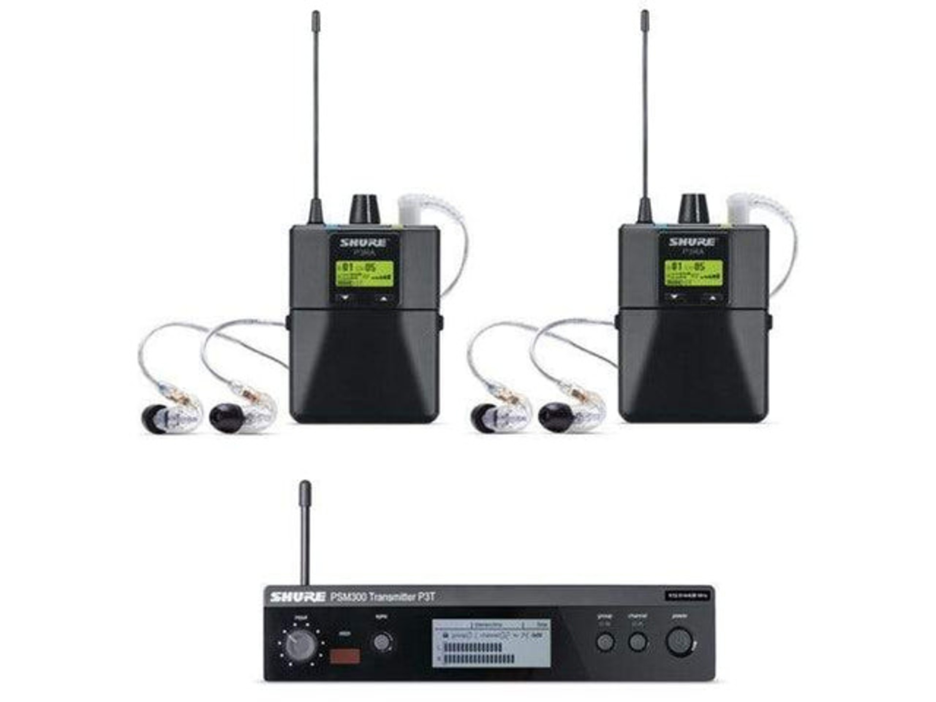 Shure PSM 300 Twin Stereo Personal Monitor System with IEM (L19: 630-654 MHz)