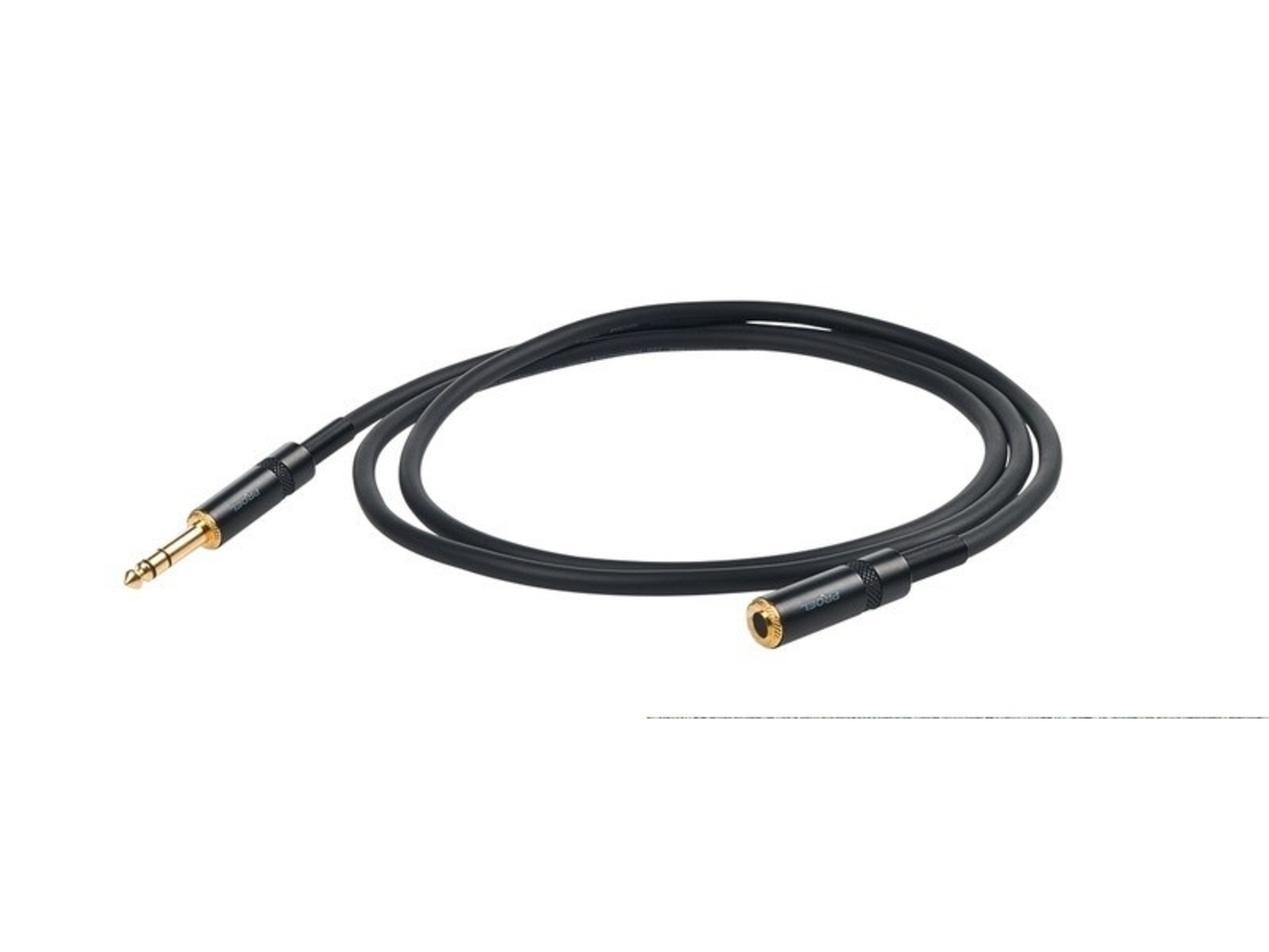 Proel Challenge 6.3mm TRS to TRS Female Stereo Jack Lead Extension (3m)