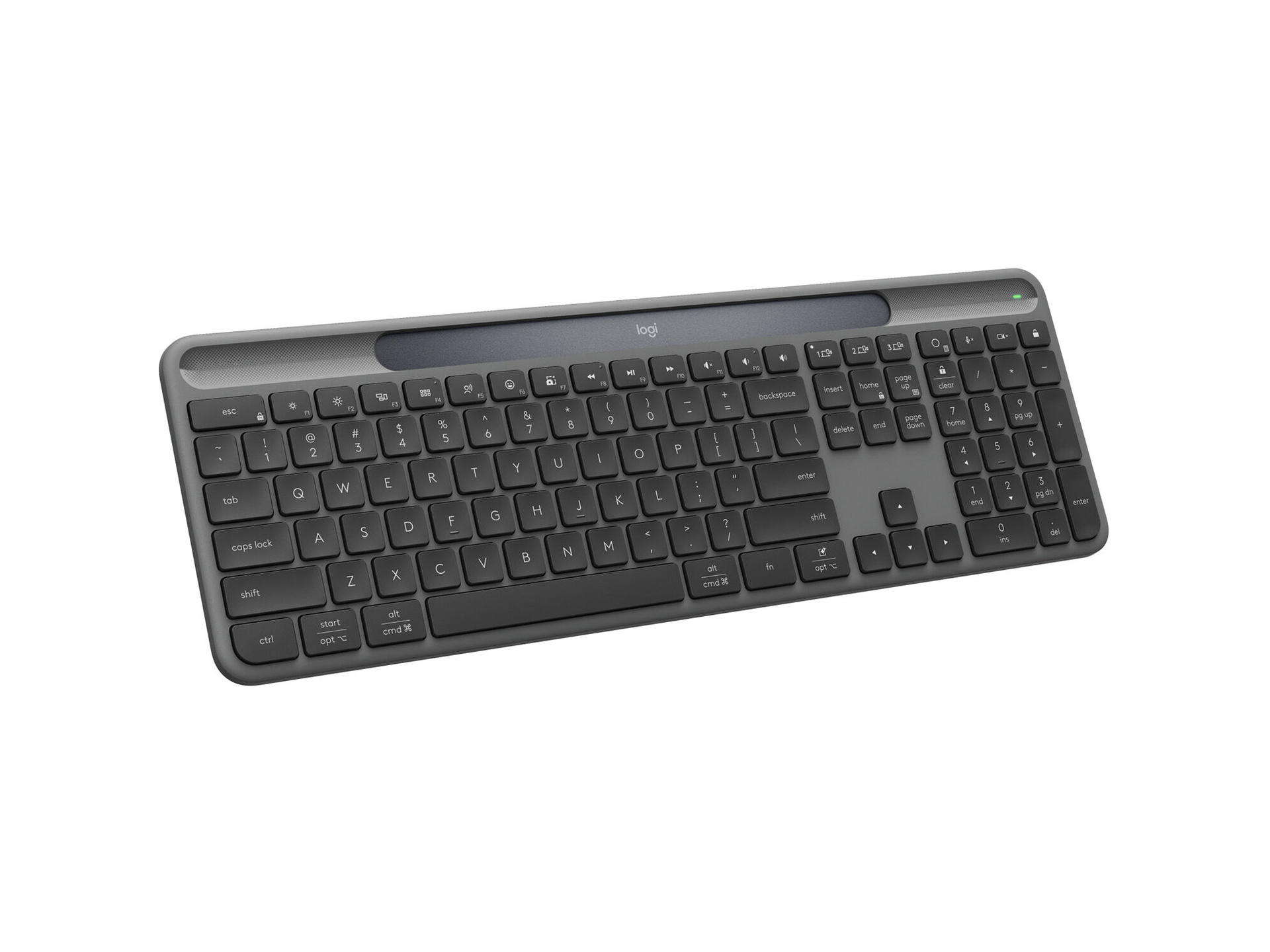 Logitech K980 Signature Slim Solar+ Wireless Keyboard (Graphite)