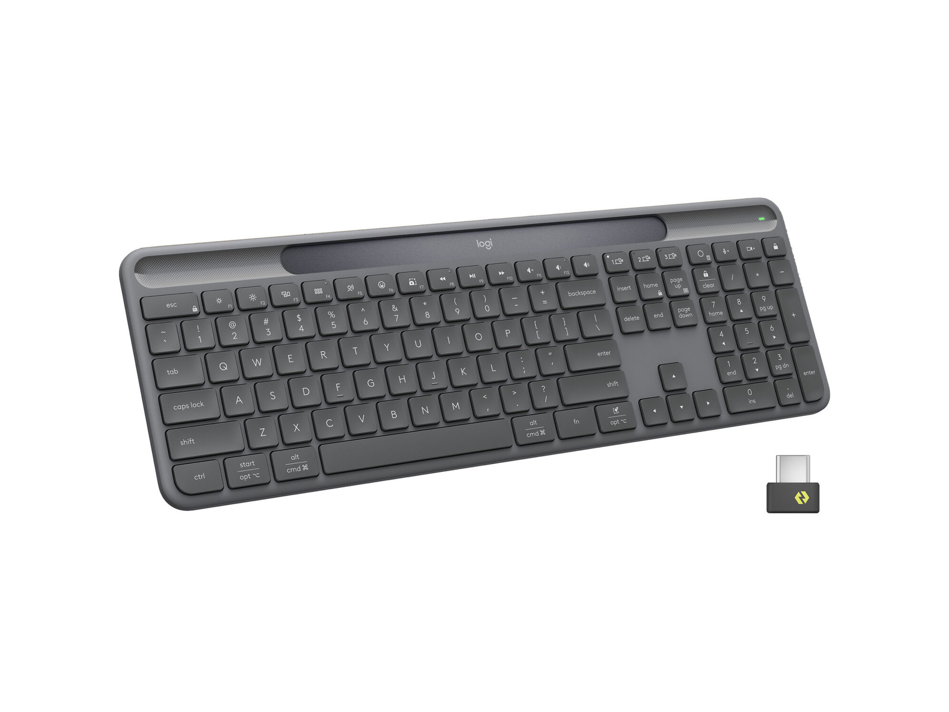 Logitech K980 Signature Slim Solar+ Wireless Keyboard for Business (Graphite)