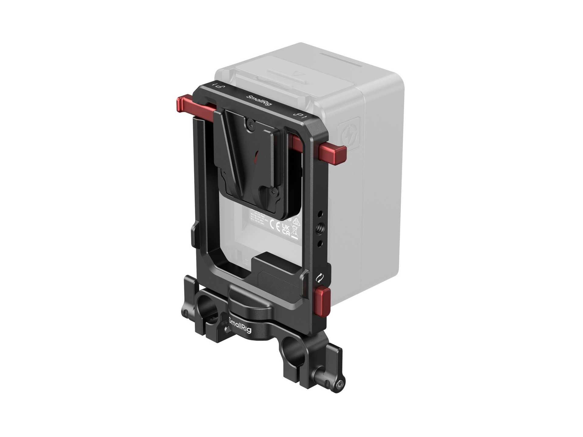 SmallRig 6273 Rotatable V-Mount Battery Plate with Dual V-Locks and 15mm Dual Rod Clamp