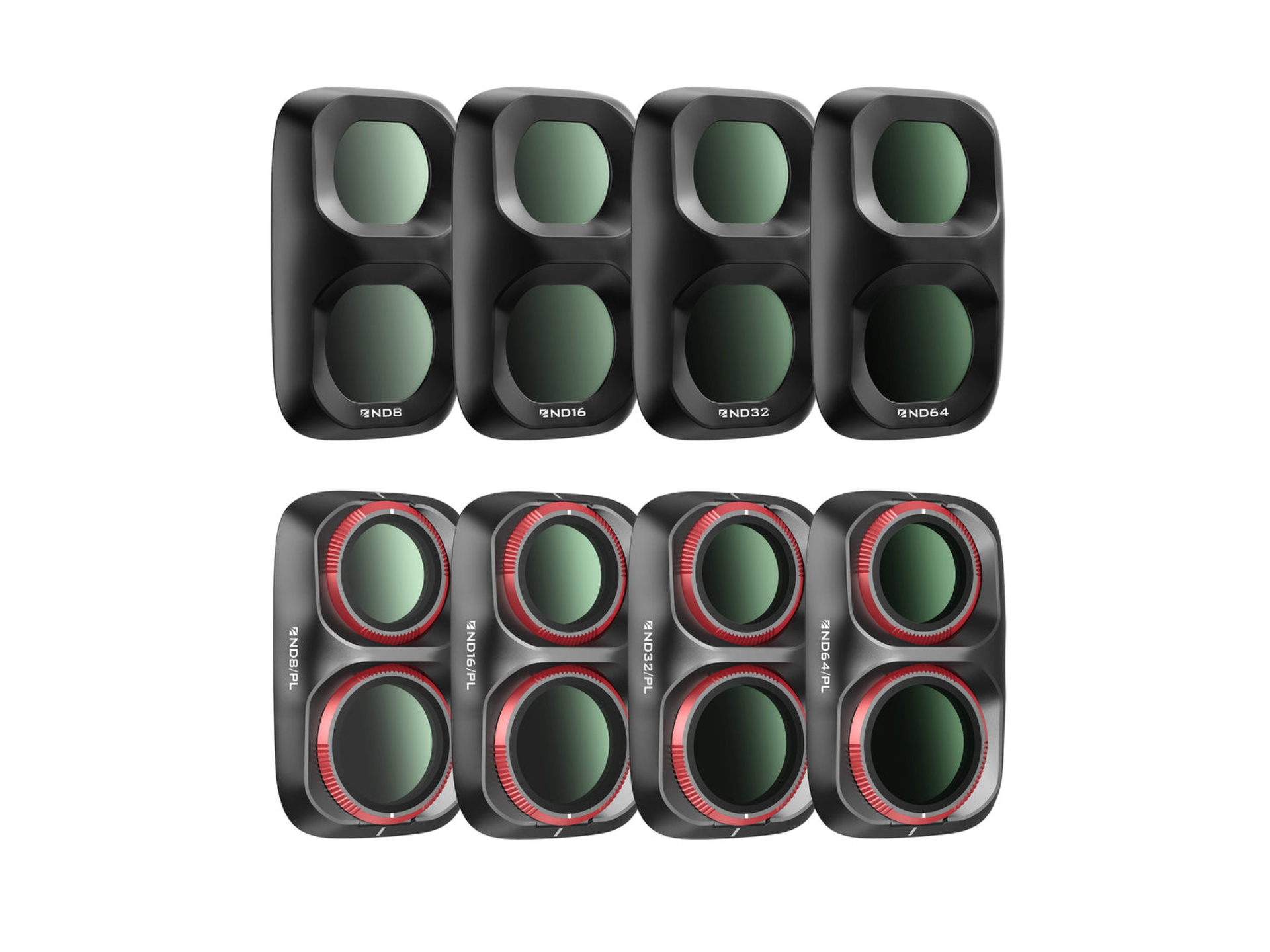 Freewell All Day Filters for Osmo Pocket 4P (8 Pack, Black)