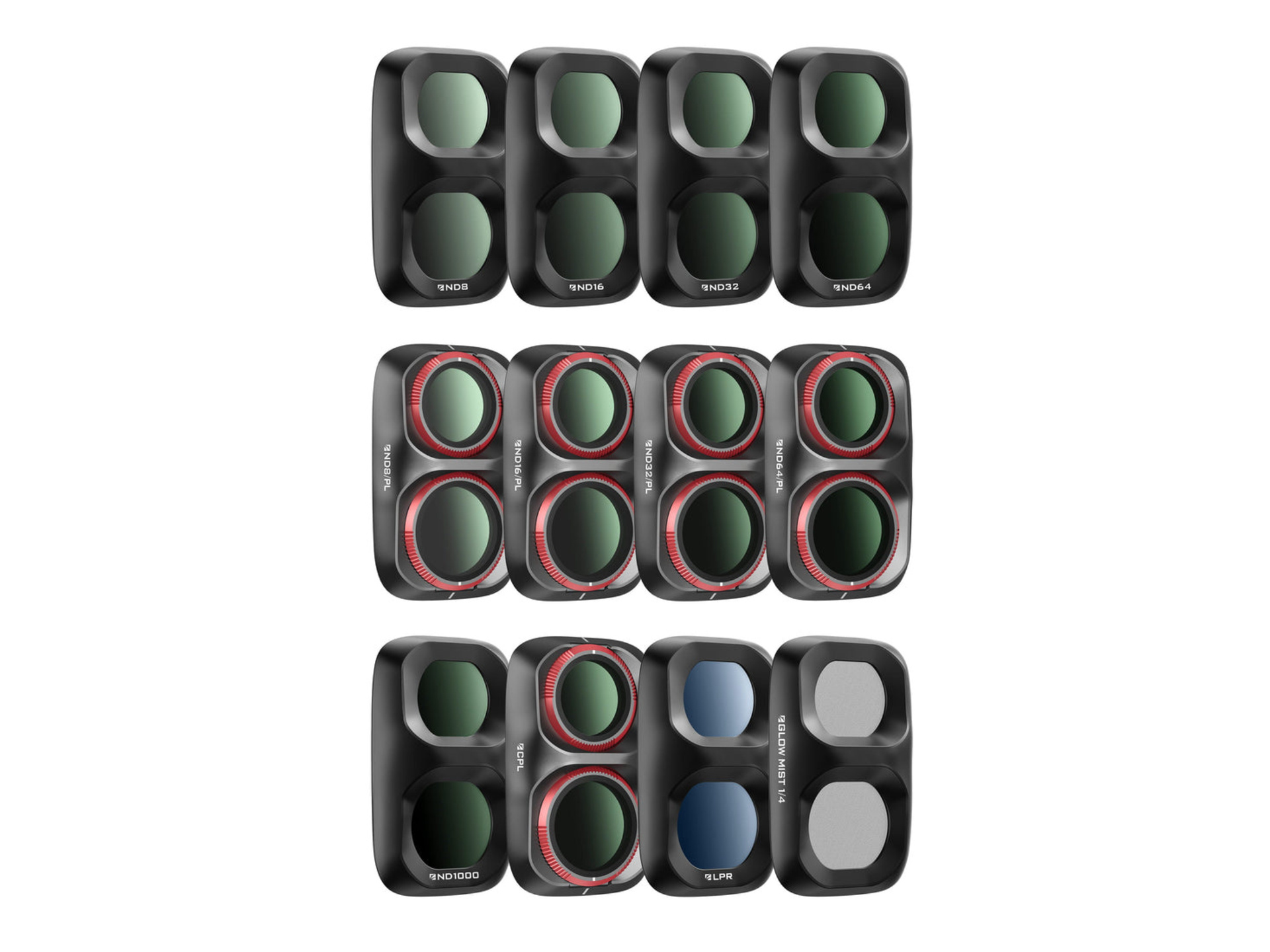 Freewell Mega Filter Kit for Osmo Pocket 4P (12 Pack, Black)