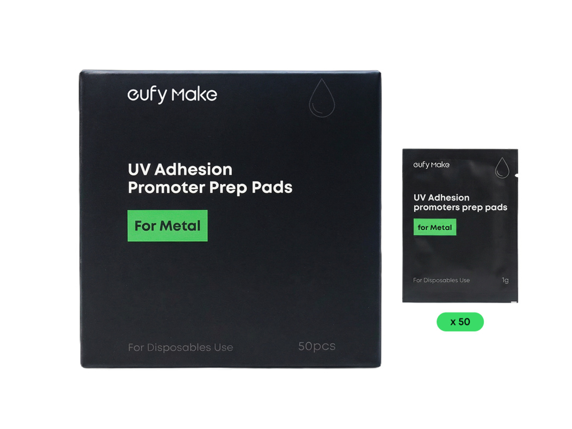 eufyMake UV Adhesion Promoters Prep Pads for Metal (50pcs)