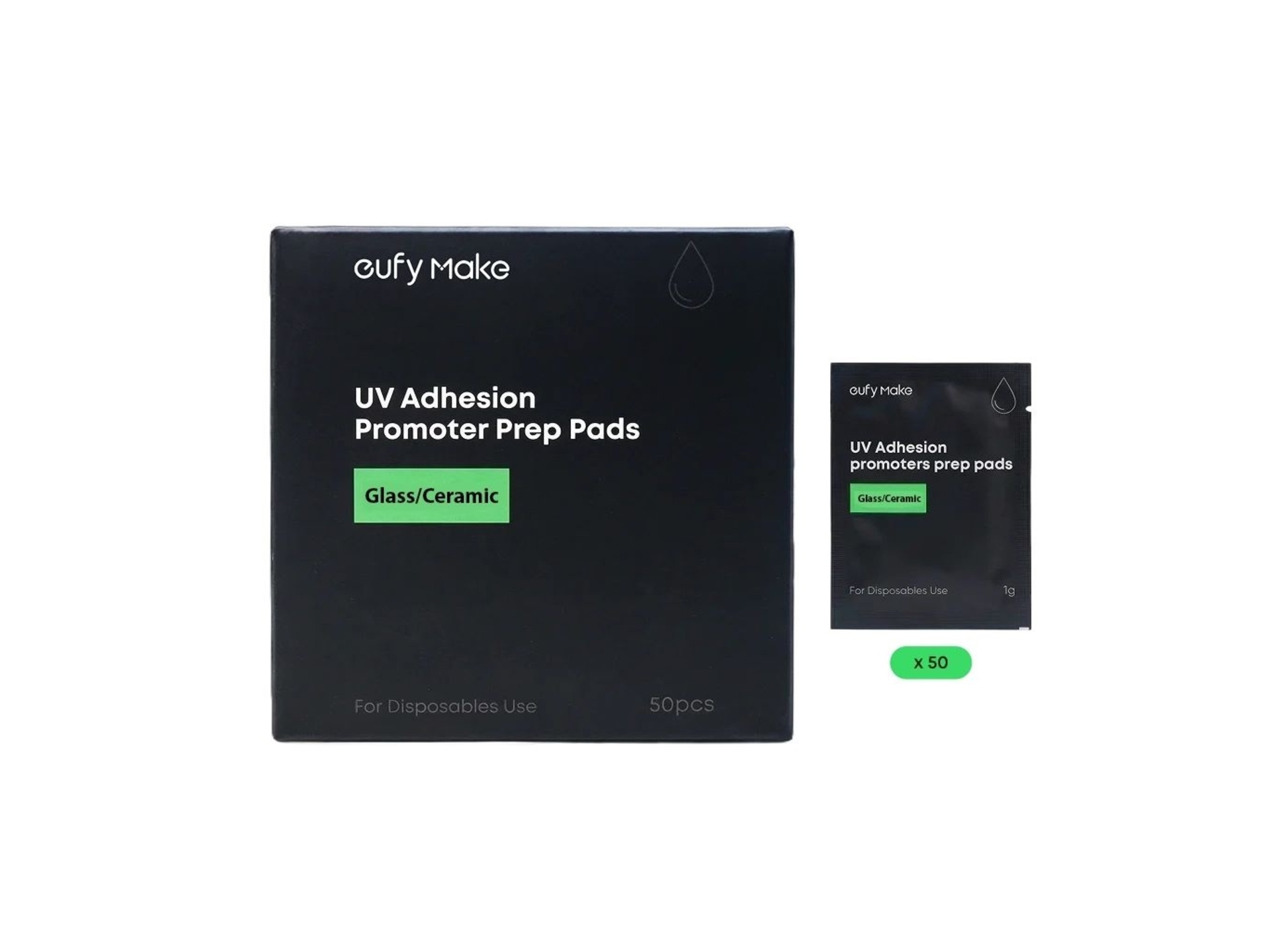 eufyMake UV Adhesion Promoters Prep Pads for Glass and Ceramics (50pcs)