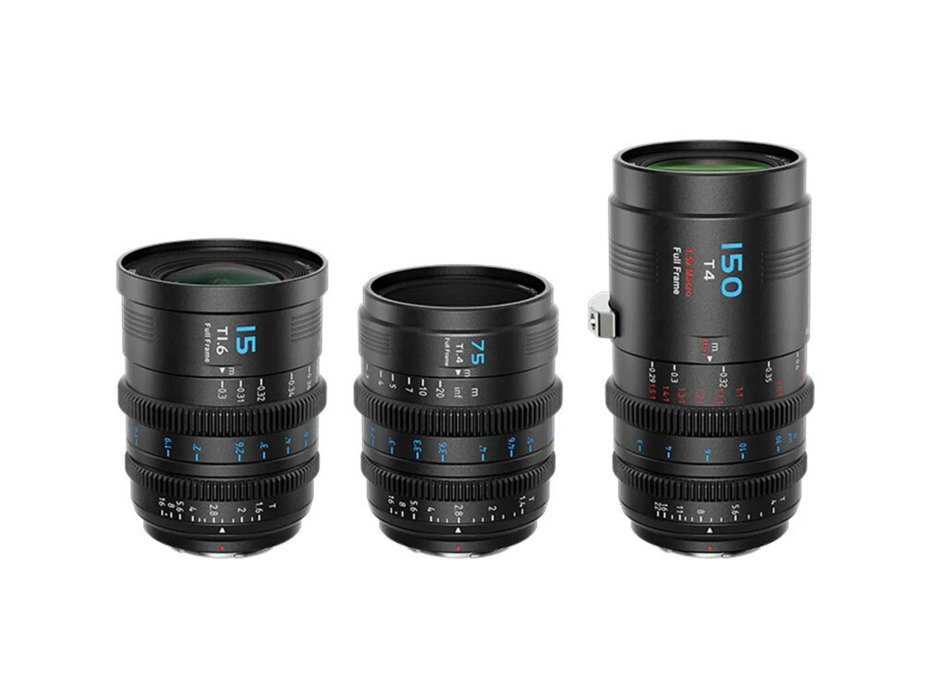Sirui VP-1 Vision Prime Full-Frame 15, 75 & 150mm Cine 3-Lens Set (Multi-Mount, Black)