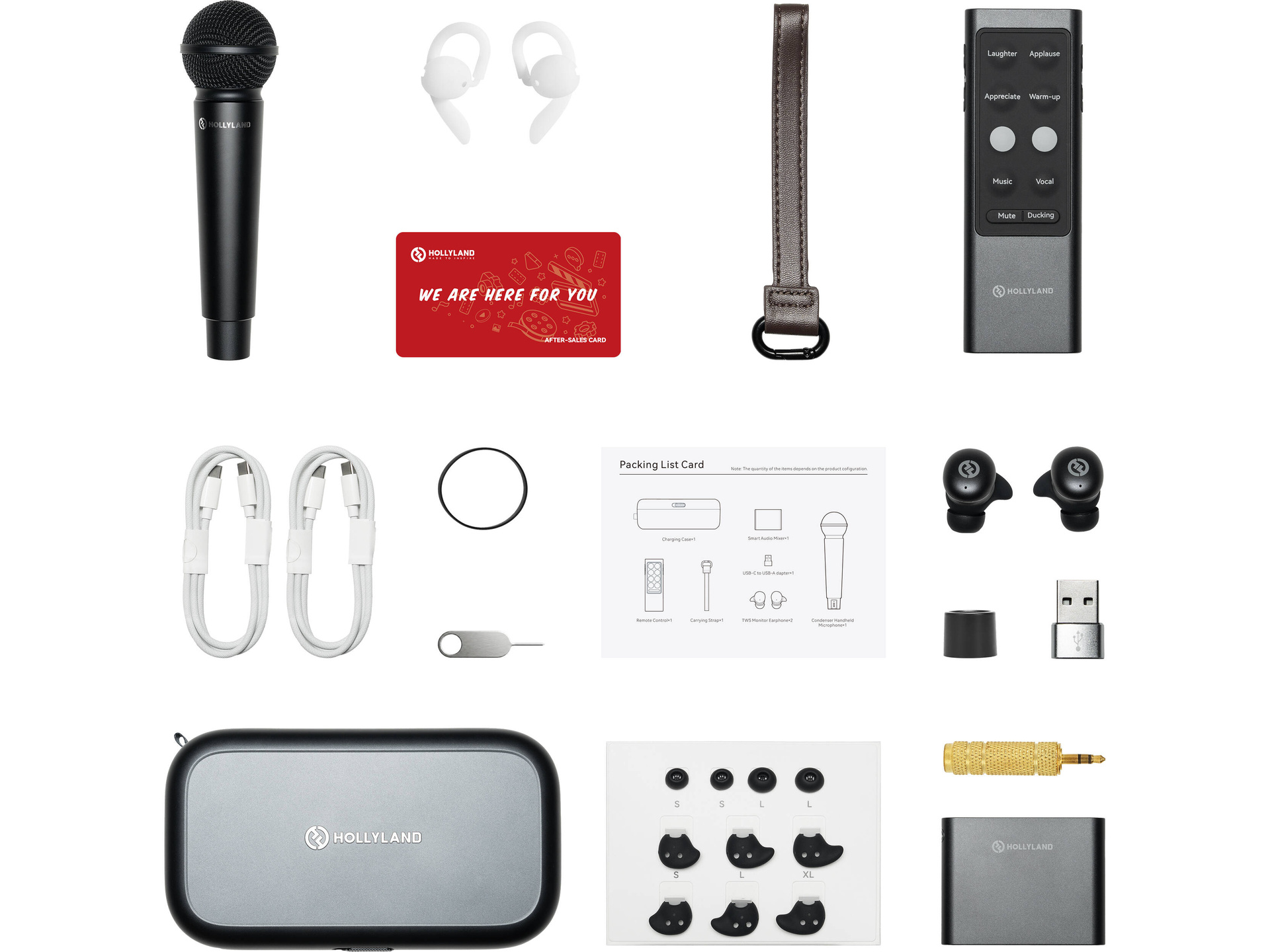 Hollyland MELO P1 Combo Wireless Handheld Microphone System (Space Gray)