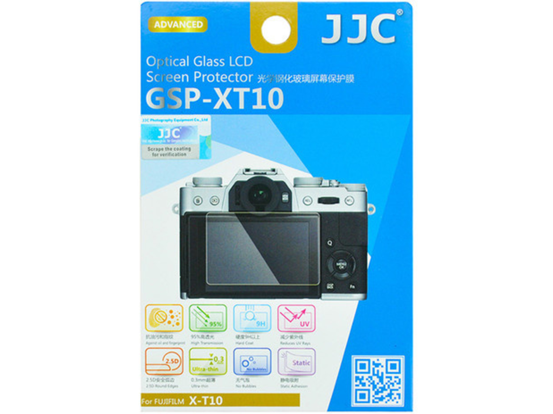 JJC Glass Protector for Fujifilm X-S10, X-T30, X-T10, X-T20, X-E3, X-T100
