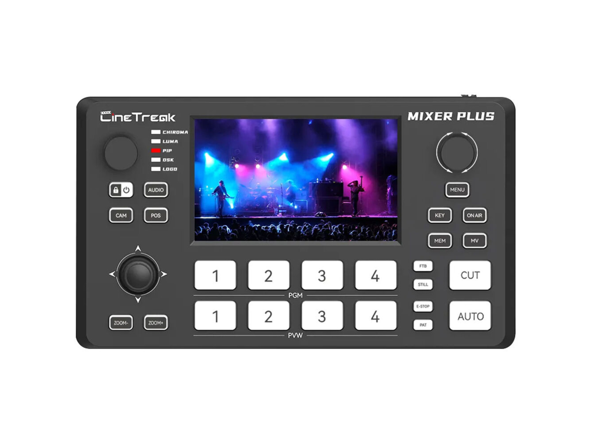 CineTreak Mixer Plus 4-Channel HDMI Streaming Video Switcher with 4.5" Display