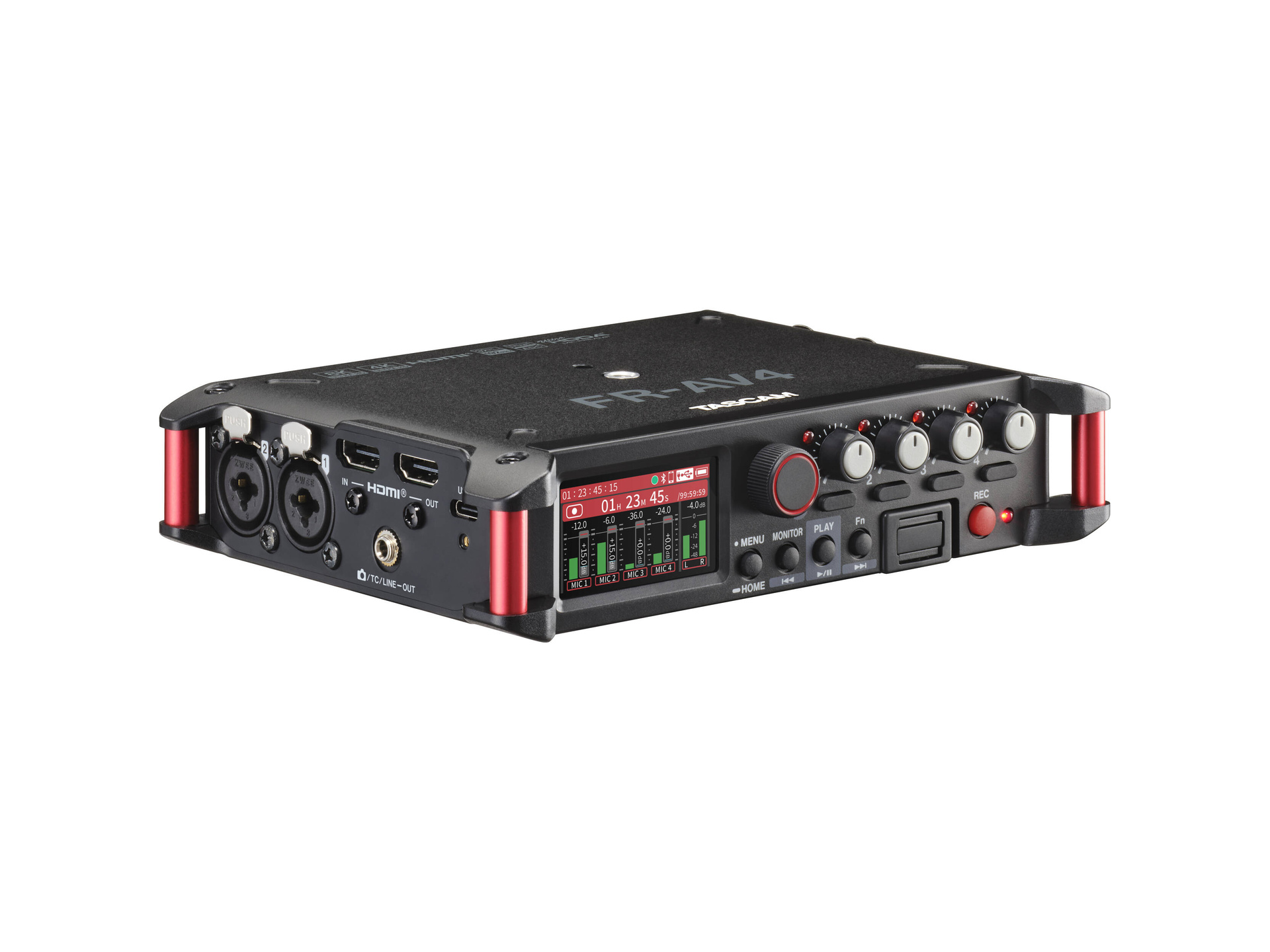 TASCAM FR-AV4 4-Channel 32-Bit Float Field Recorder with Mixer, Timecode, and HDMI Sync