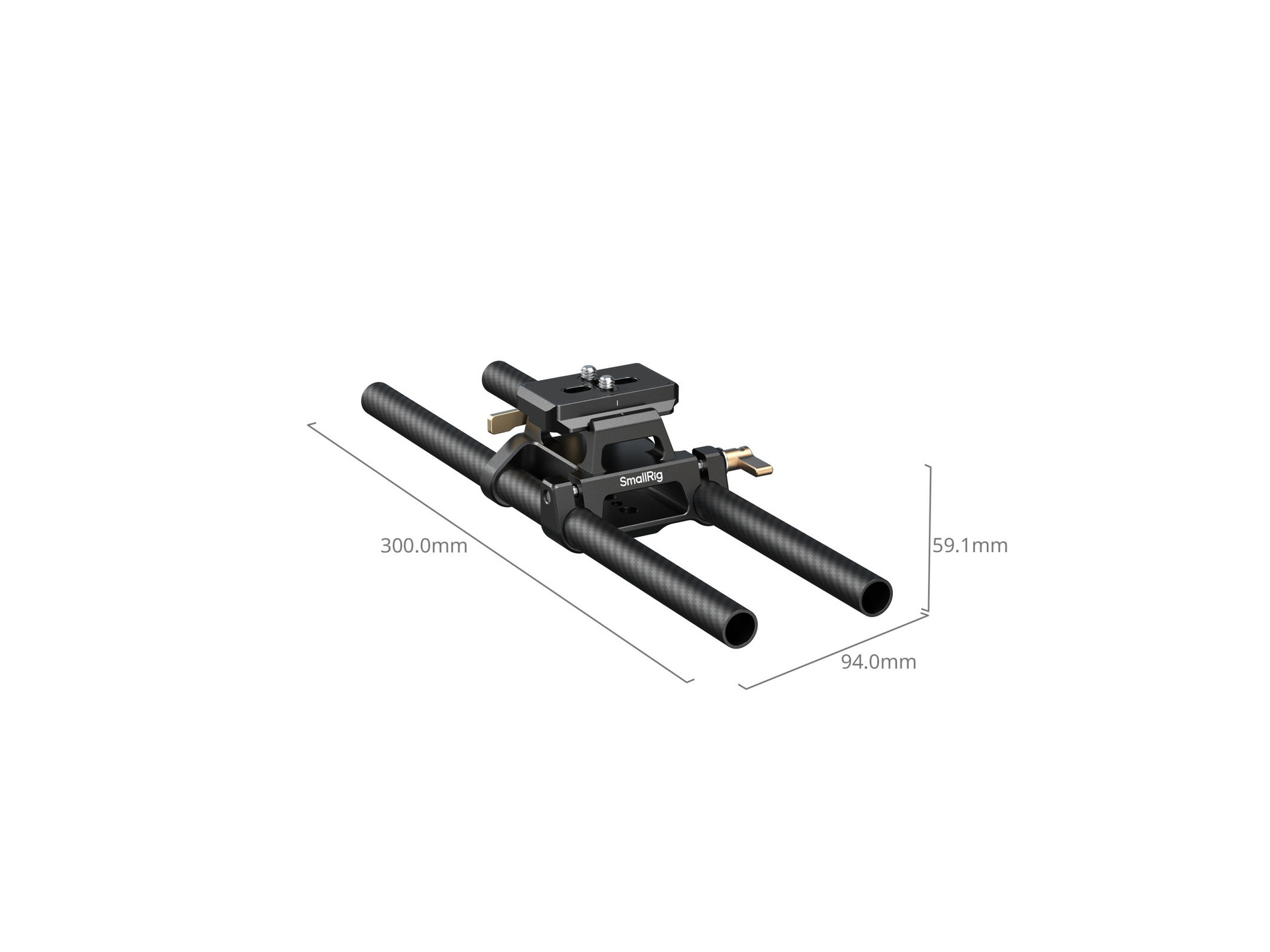 SmallRig 6761 Arca-Type Mount Plate with 15mm Dual Rod Clamp