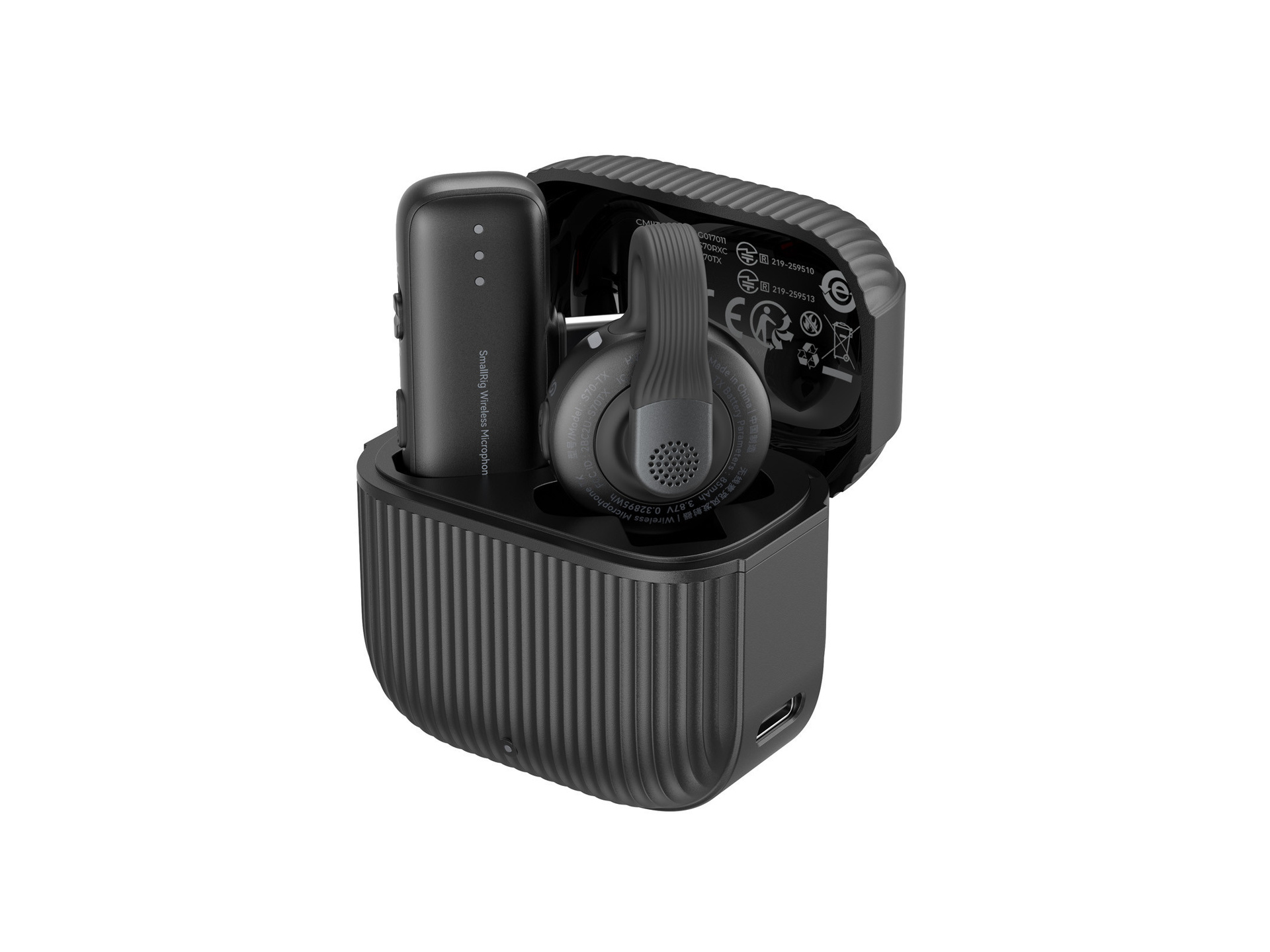 SmallRig 5718 S70-C1 Wireless Microphone with USB-C Adapter for Phones (Black)