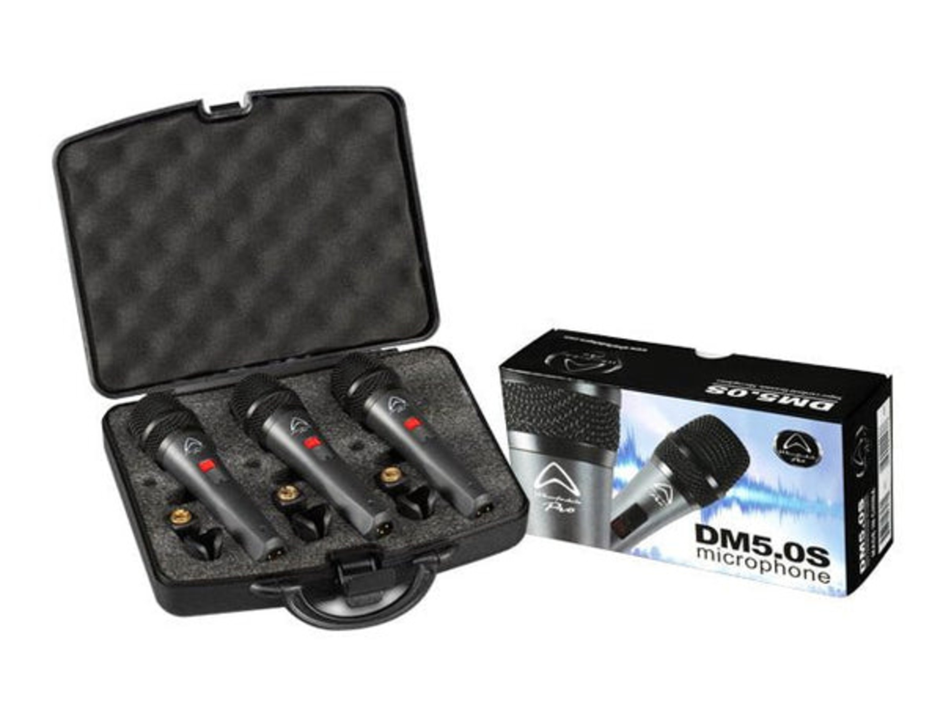 Wharfedale Pro DM5.0S 3-Pack Dynamic Microphone Set