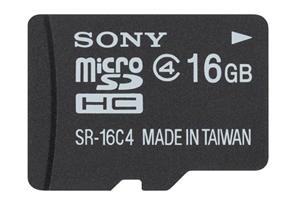 Sony 16GB MicroSDHC Class 4 Memory Card with adapter