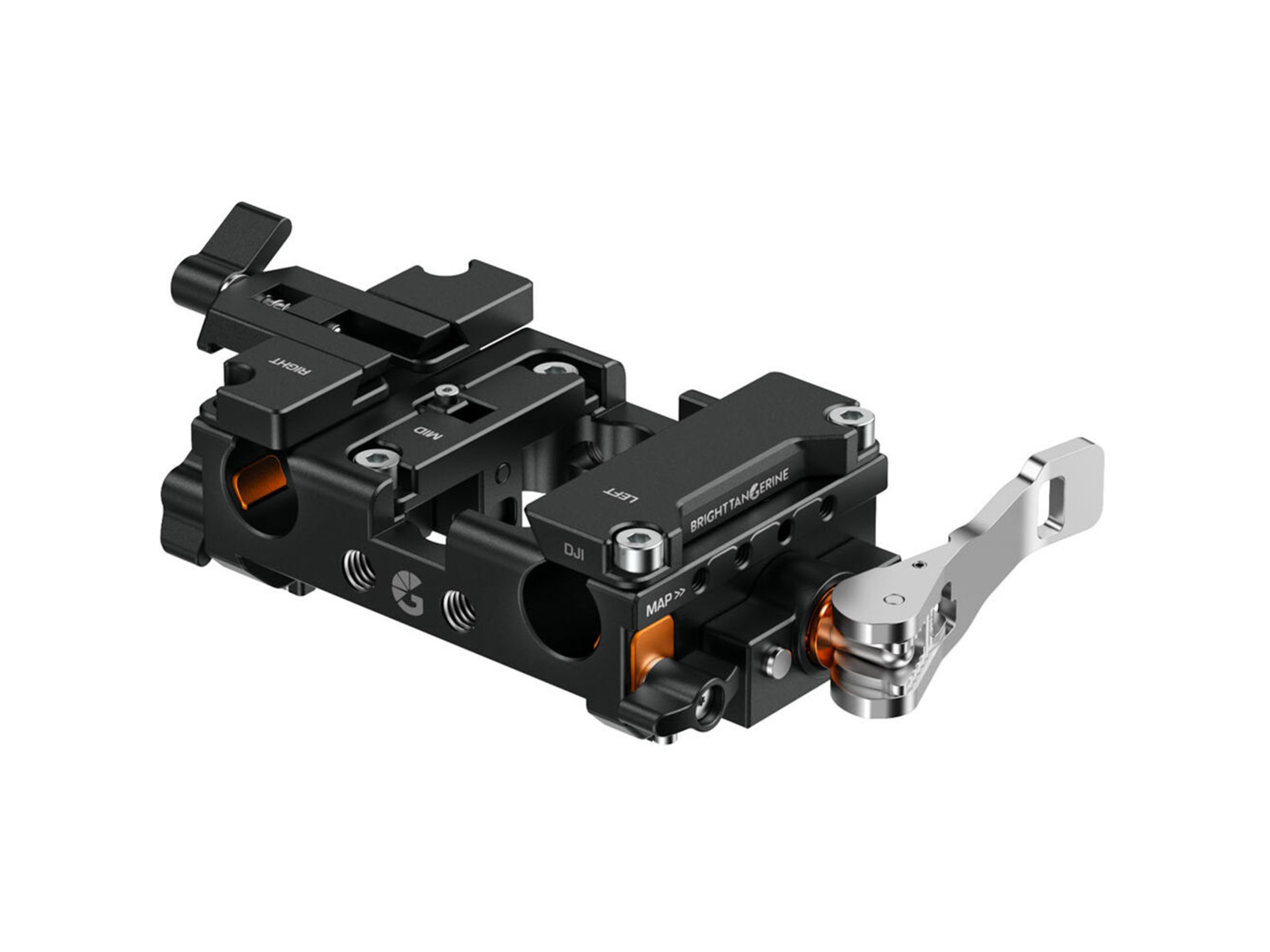 Bright Tangerine LeftField Mini 15mm Baseplate DJI Kit for Canon Cameras (63-65mm)