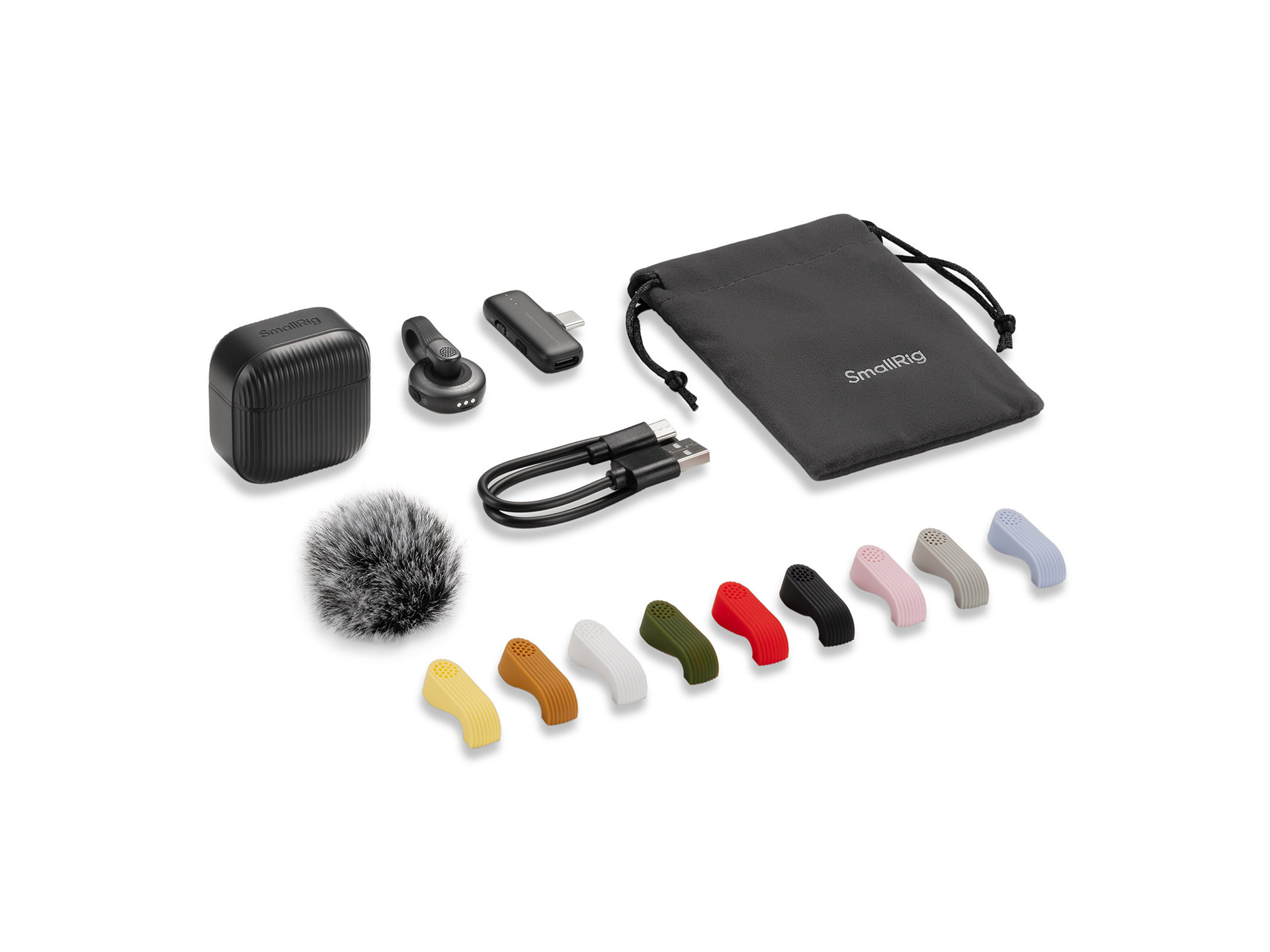 SmallRig 6546 S70-C1 Wireless Microphone with USB-C Adapter for Phones (Black)