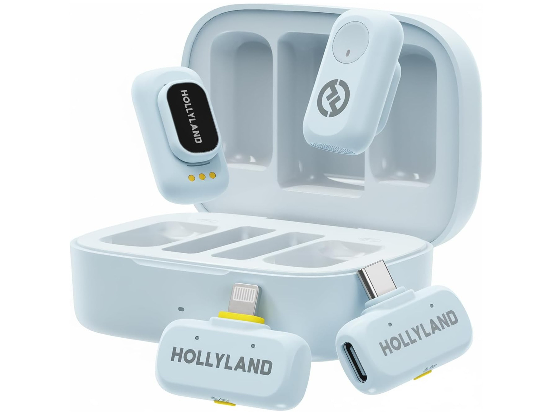 Hollyland LARK A1 Combo 2-Person Wireless Microphone System with USB-C & Lightning (Sky Blue)