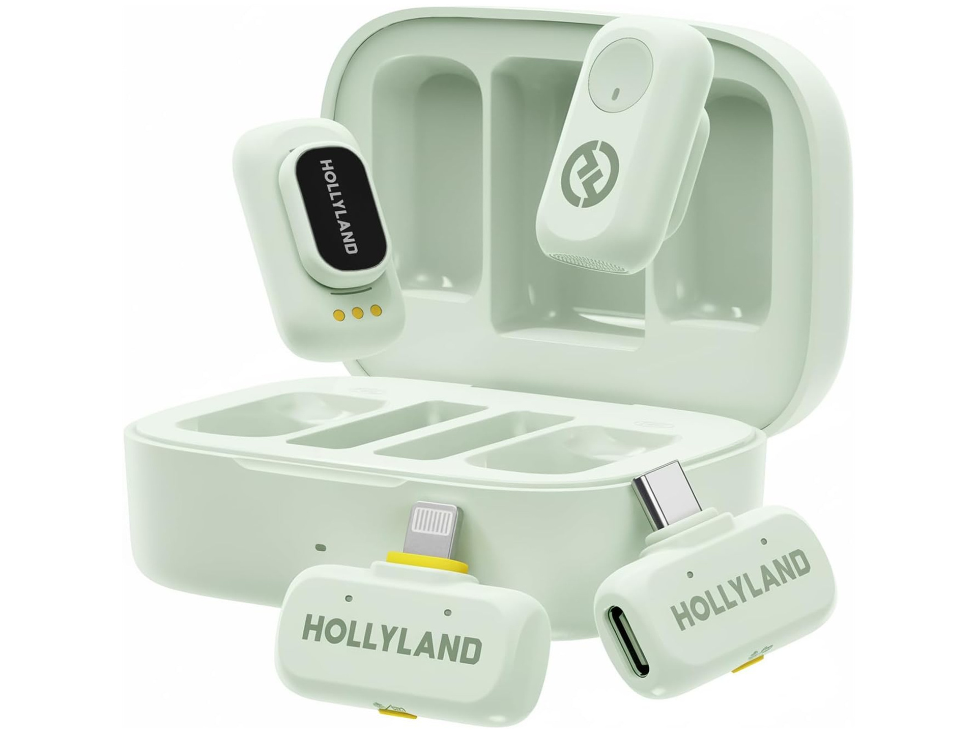 Hollyland LARK A1 Combo 2-Person Wireless Microphone System with USB-C & Lightning (Green)