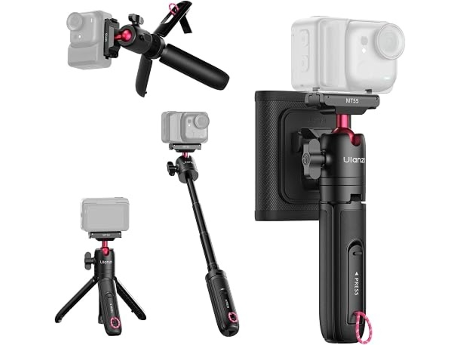 Ulanzi MT55 SnapGo Mini Selfie Stick Tripod for Insta360 GO Ultra