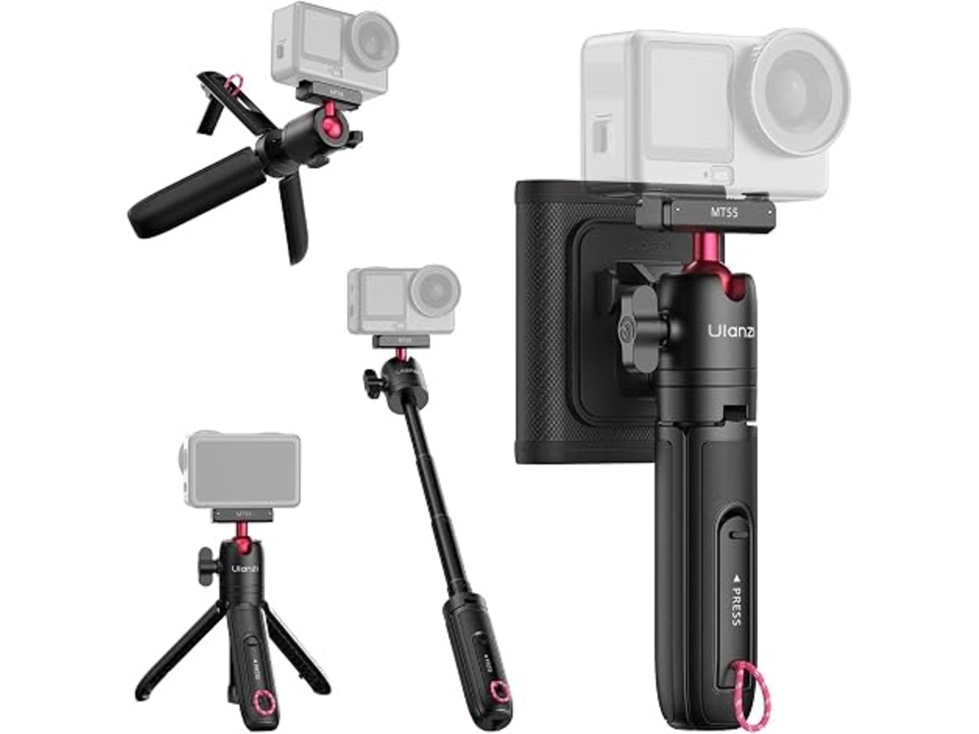 Ulanzi MT55 SnapGo Mini Selfie Stick Tripod for DJI Osmo Nano/Action 6