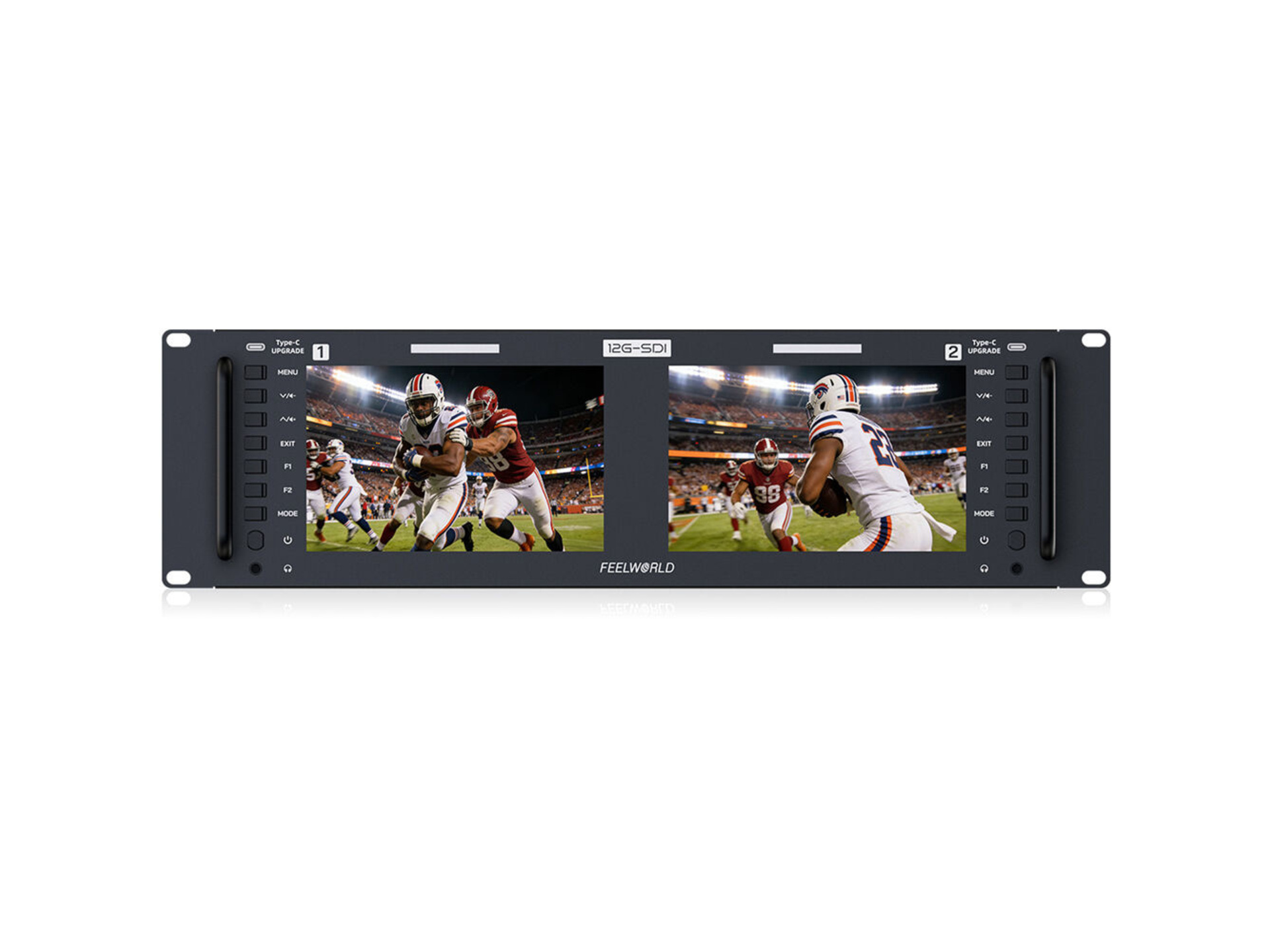 FeelWorld FRM701G Dual 7" 12G-SDI/HDMI 4K Rackmount Monitor