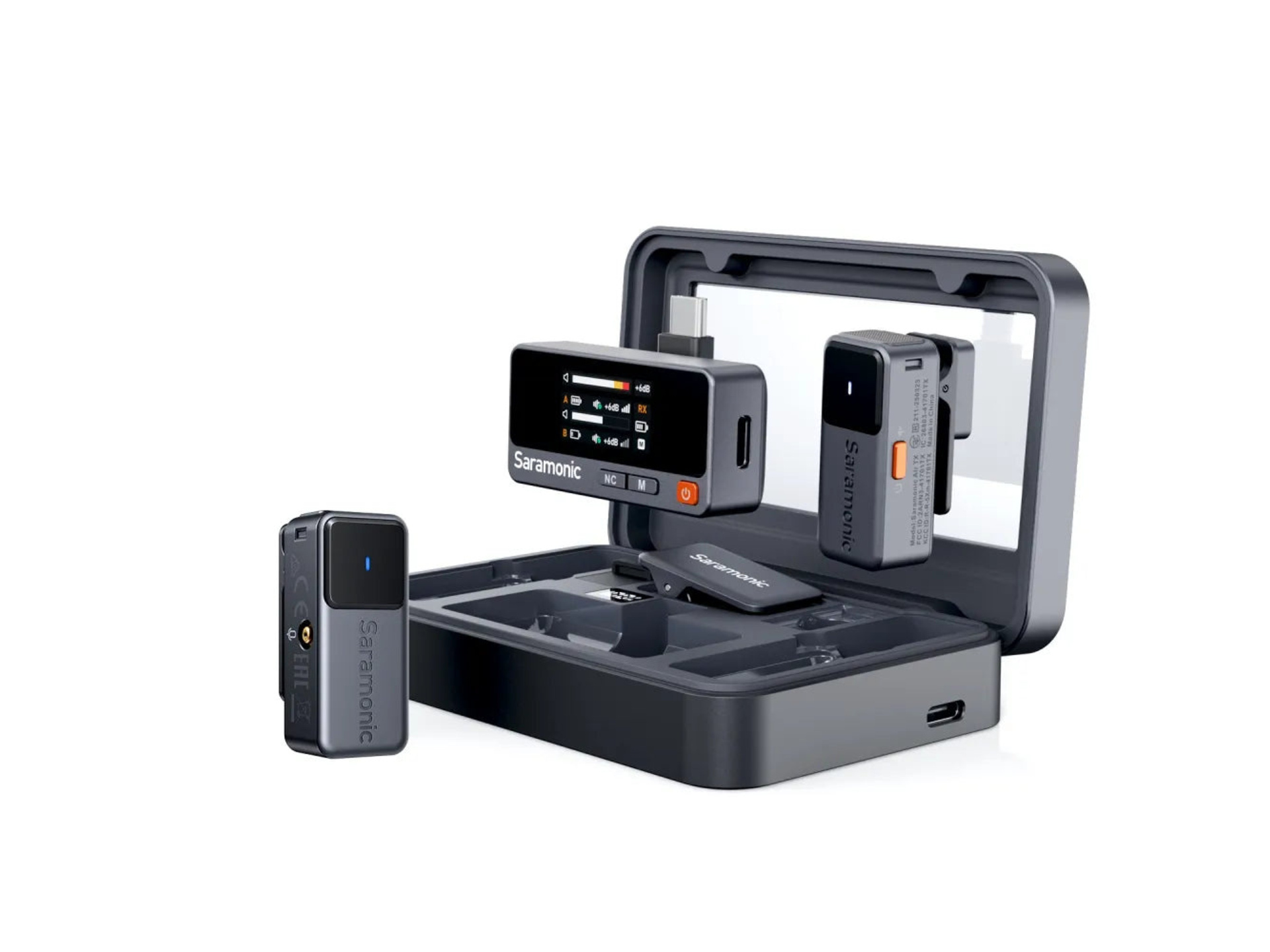 Saramonic Air 2-Person Mini Wireless Microphone System for Mobile Devices, Cameras & Computers (2.4 GHz)