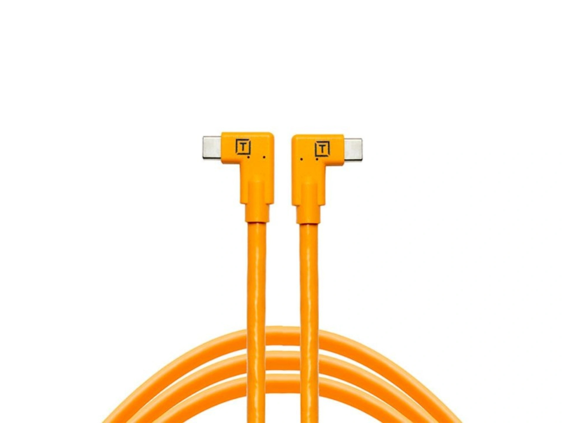 Tether Tools TetherPro USB-C to USB-C RT Angle/RT Angle Cable (4.6m, Hi-Vis Orange) - Open Box