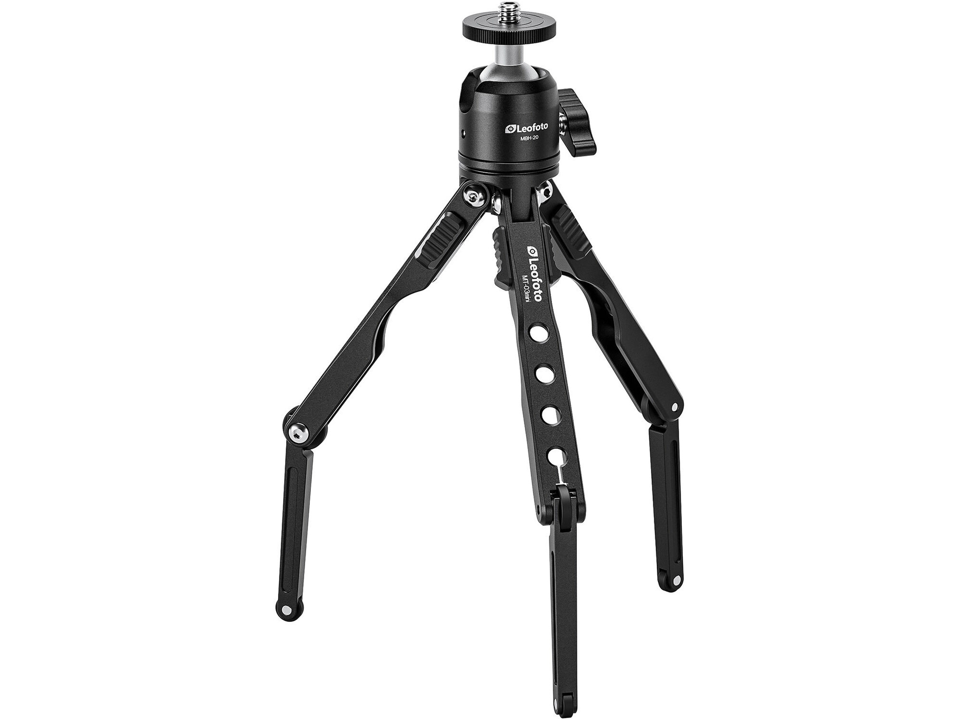 Leofoto MT-03 Mini Spider Tabletop Tripod with MBH-20 Ball Head (Black)