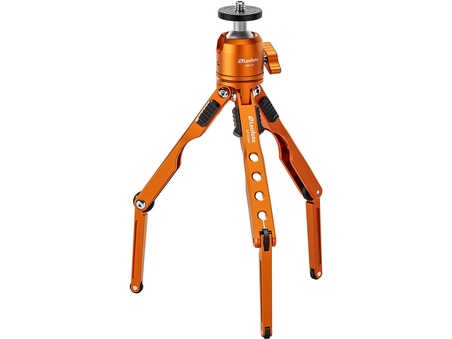 Leofoto MT-03 Mini Spider Tabletop Tripod with MBH-20 Ball Head (Orange)
