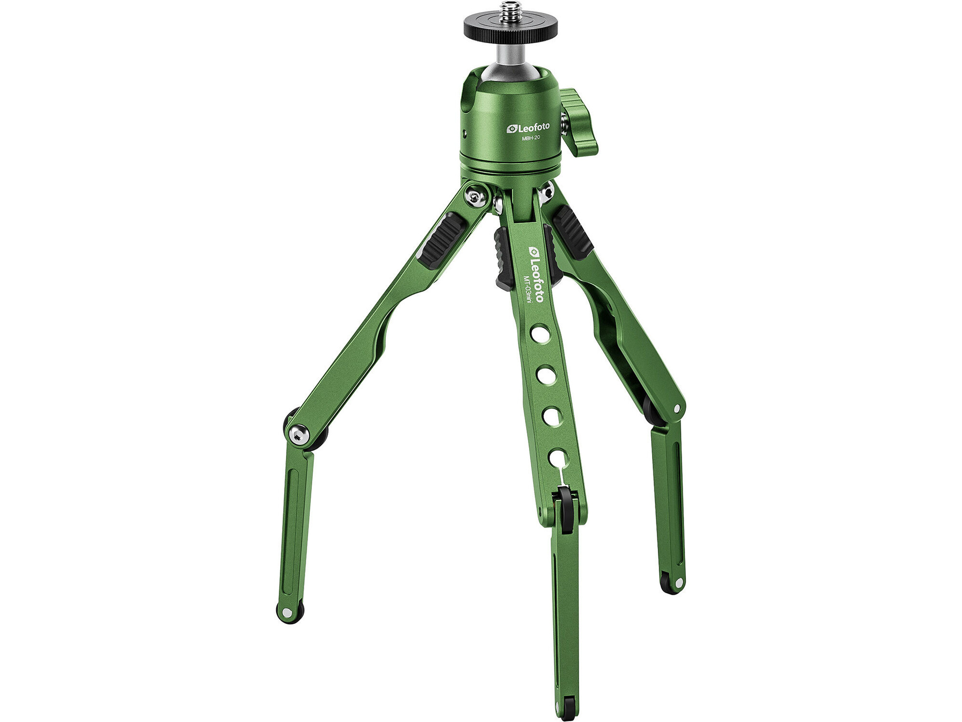 Leofoto MT-03 Mini Spider Tabletop Tripod with MBH-20 Ball Head (Green)