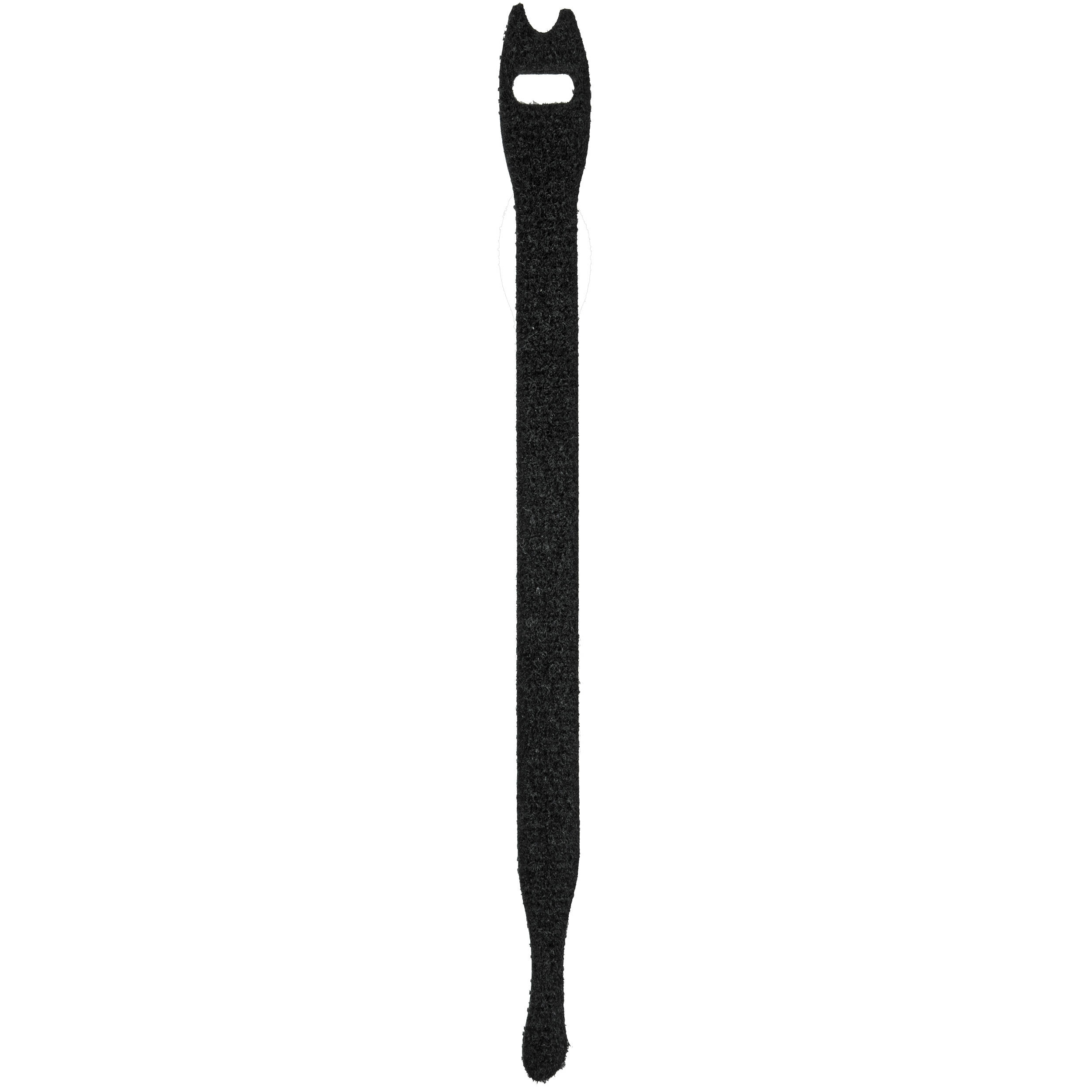 Pearstone 0.5 x 12" Touch Fastener Straps (Black, 10-Pack)