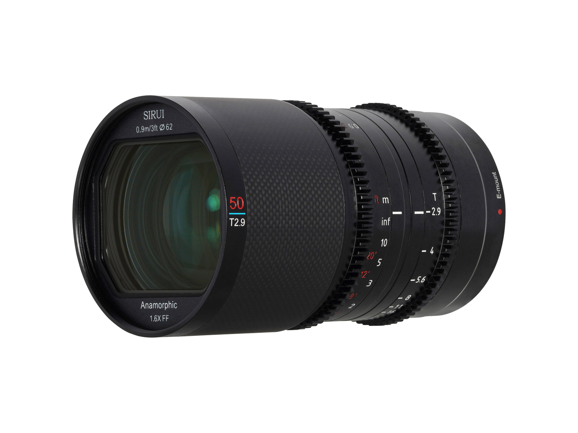 Sirui Saturn 50mm T2.9 1.6x Carbon Fiber Full-Frame Anamorphic Lens (Canon RF, Neutral Flare)