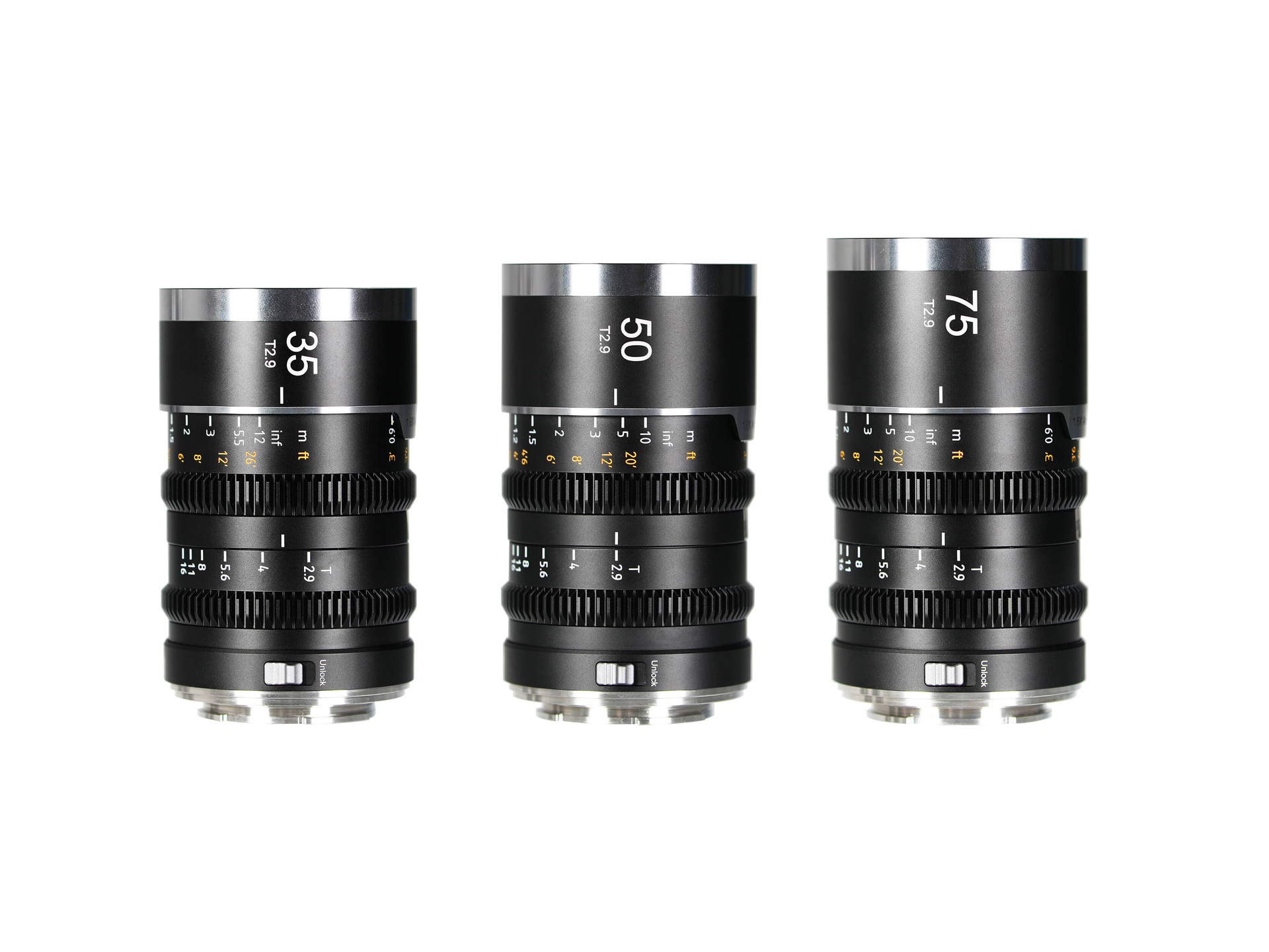 Sirui Saturn V2 T2.9 1.6x Full-Frame Anamorphic 3-Lens Set (Sony E, Neutral Flare)