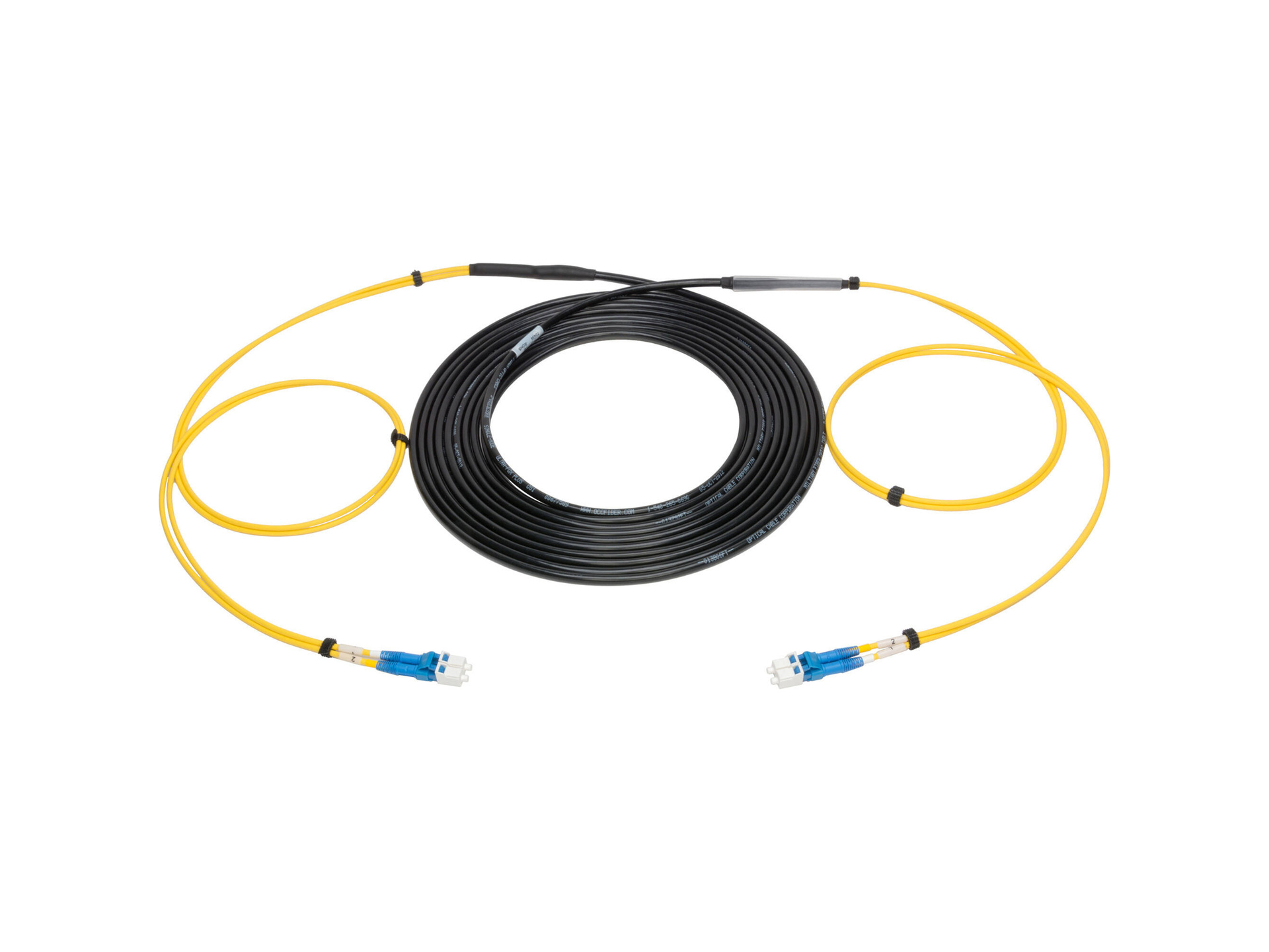 Camplex 2-Channel LC Single Mode Tactical Fiber Optical Snake (22.9m)